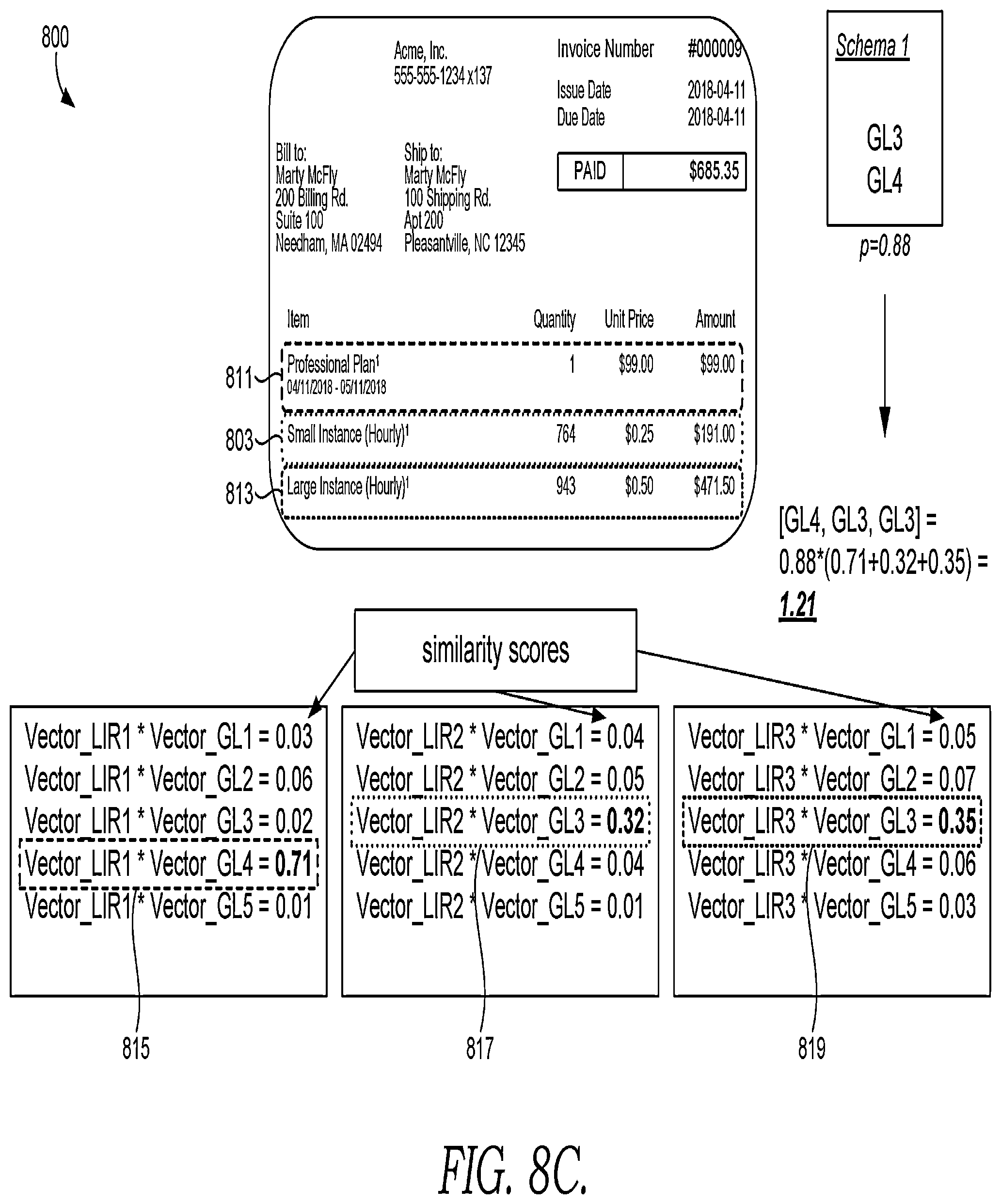 Patent US12417649 Figure 12 – Table information extraction and mapping to other documents