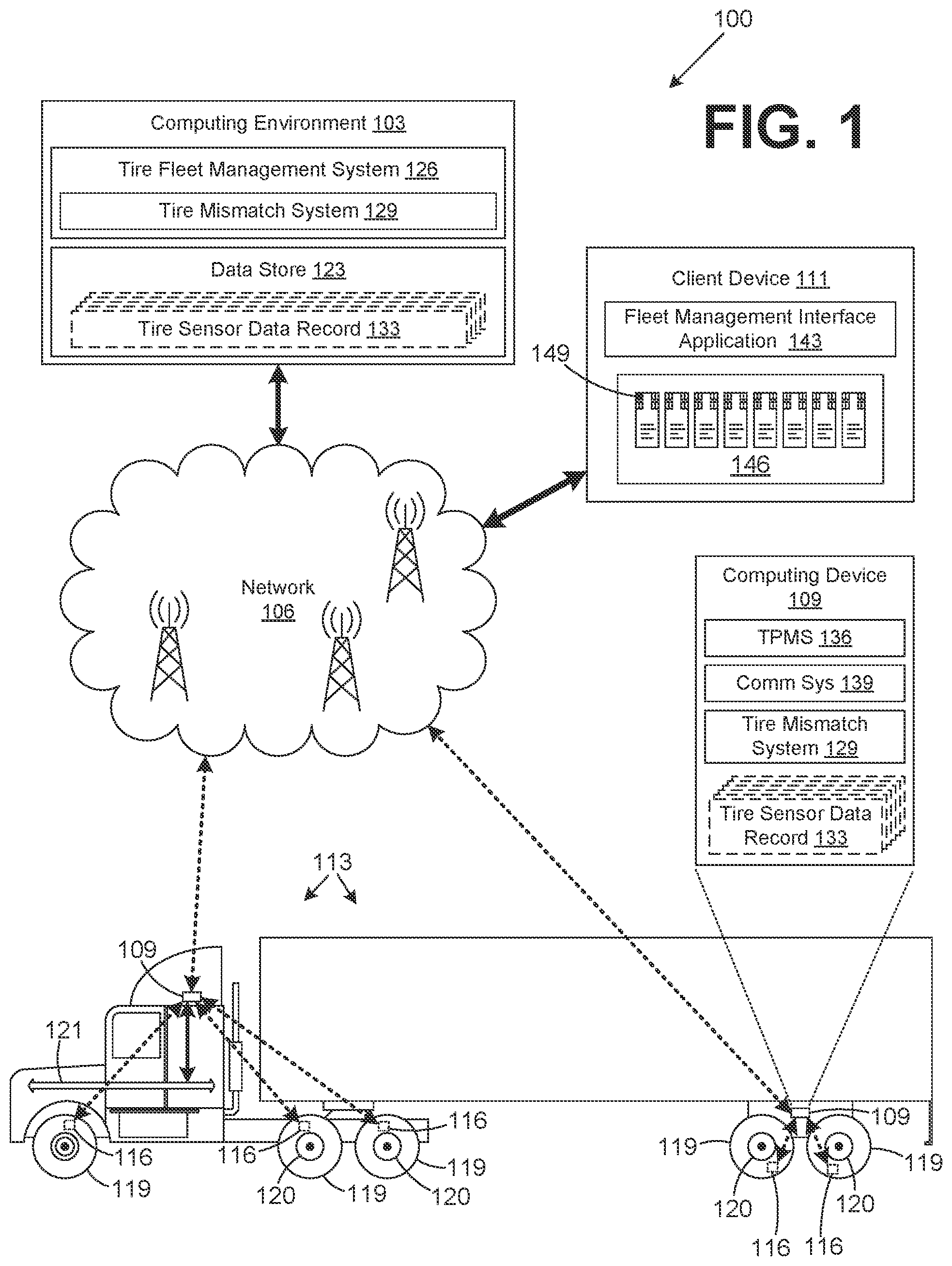 Patent US12417656 Figure 1 – Detection of tire radius mismatch
