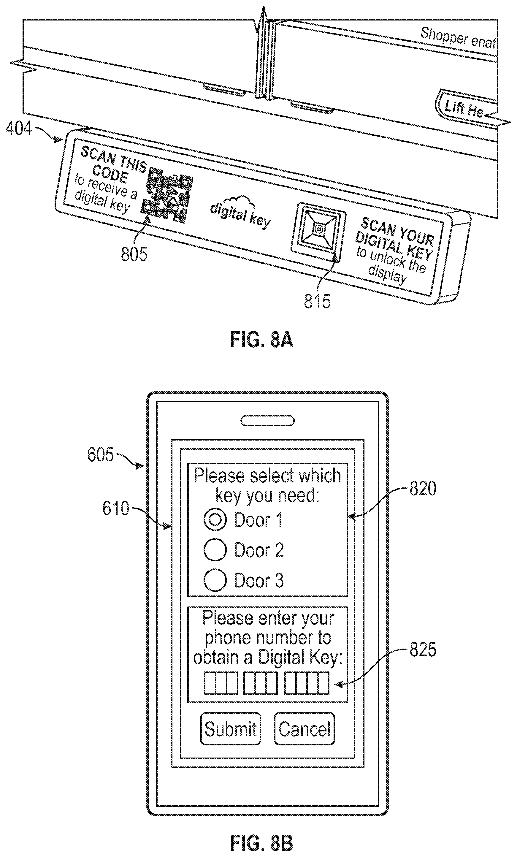 Patent US12417661 Figure 8 – Theft deterring product display