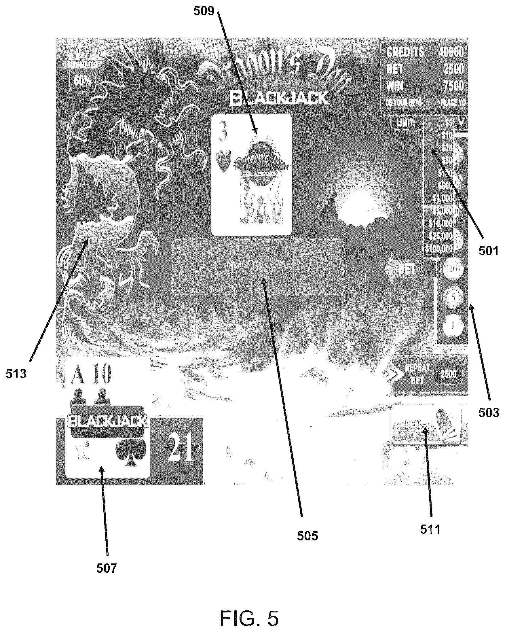 Patent US12417674 Figure 5 – Amusement devices and games involving successive choices