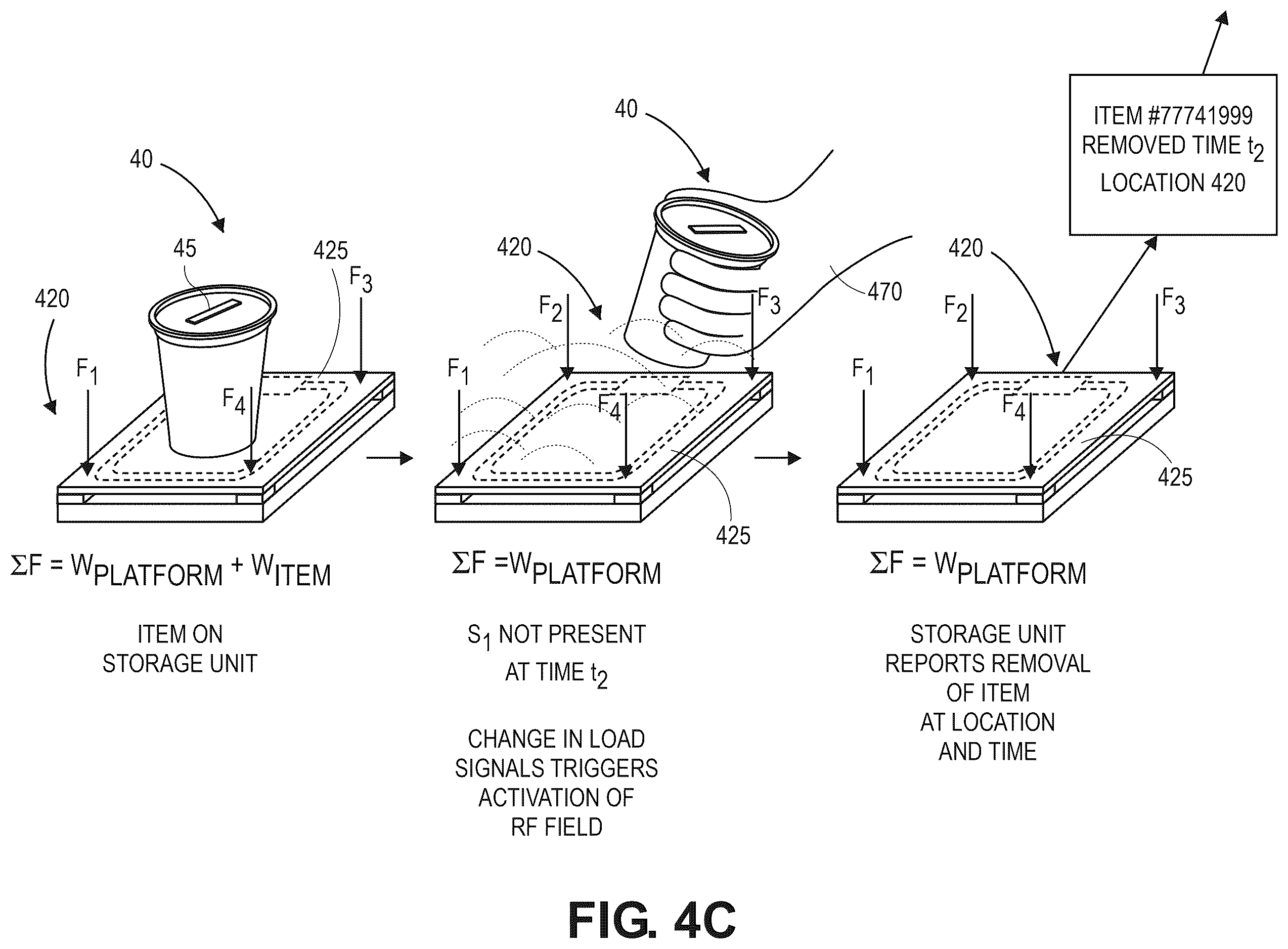 Patent US12417681 Figure 15 – Detecting interactions with storage units based on RFID signals and auxiliary signals