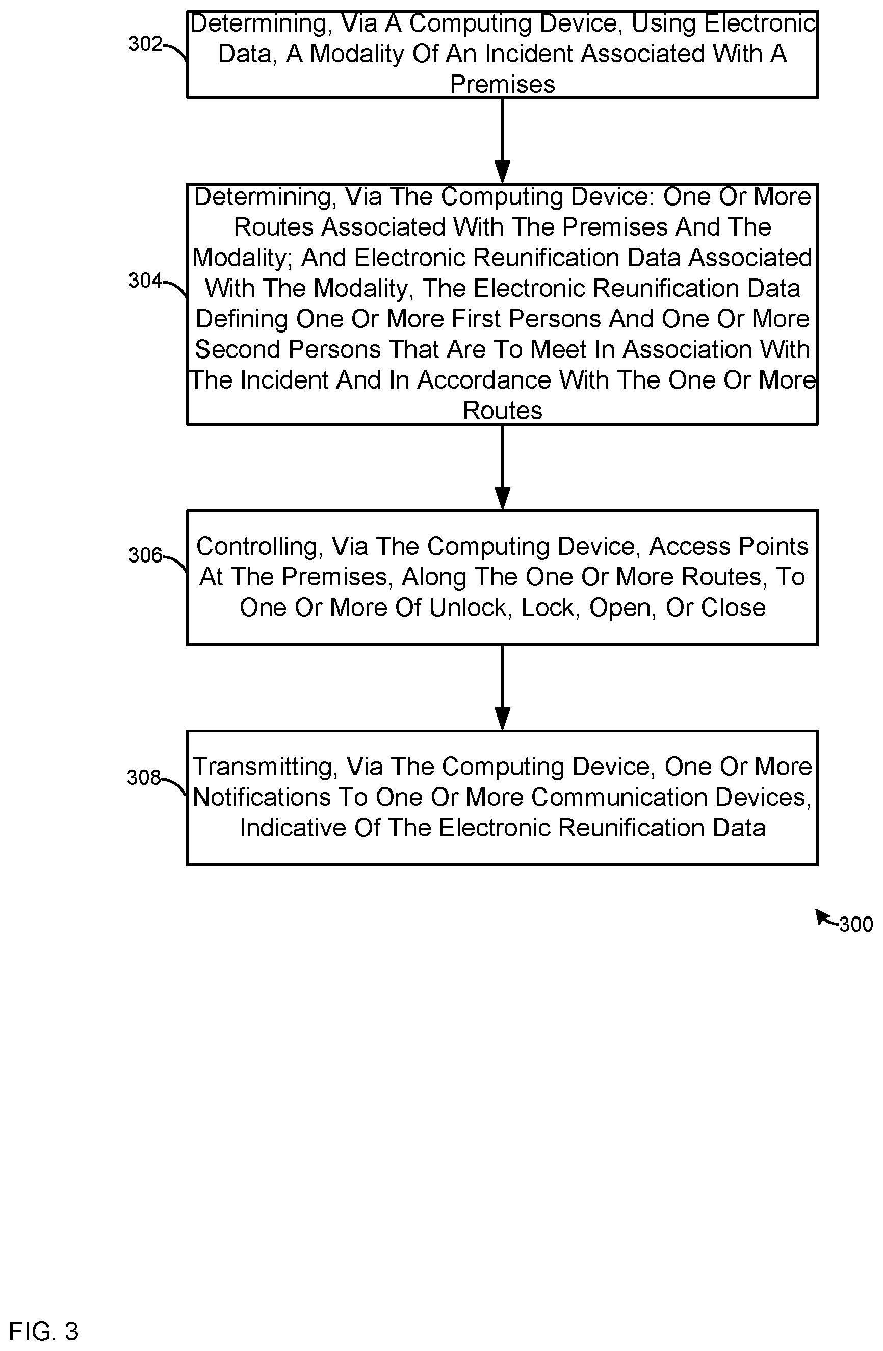 Patent US12417689 Figure 3 – Device, system, and method for electronic access control to reunify persons