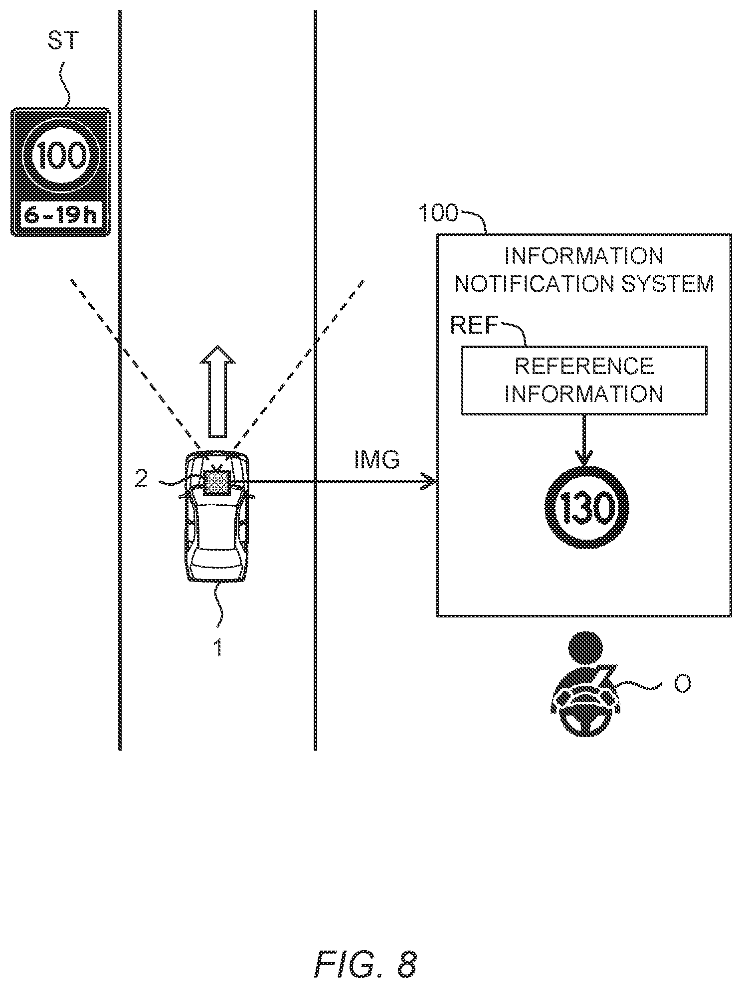 Patent US12417700 Figure 8 – Information notification system and information notification method