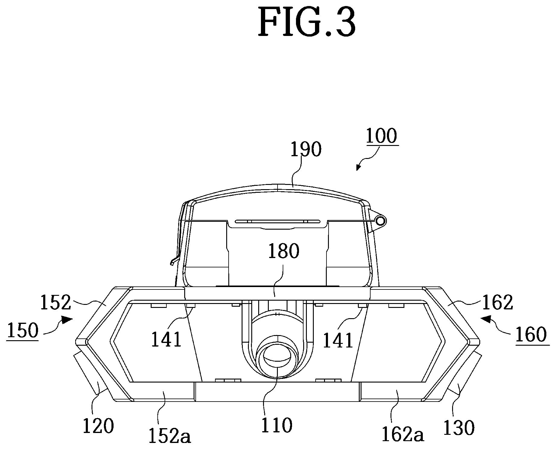 Patent US12417702 Figure 3 – Three-way parking control camera apparatus with parking space displaying function