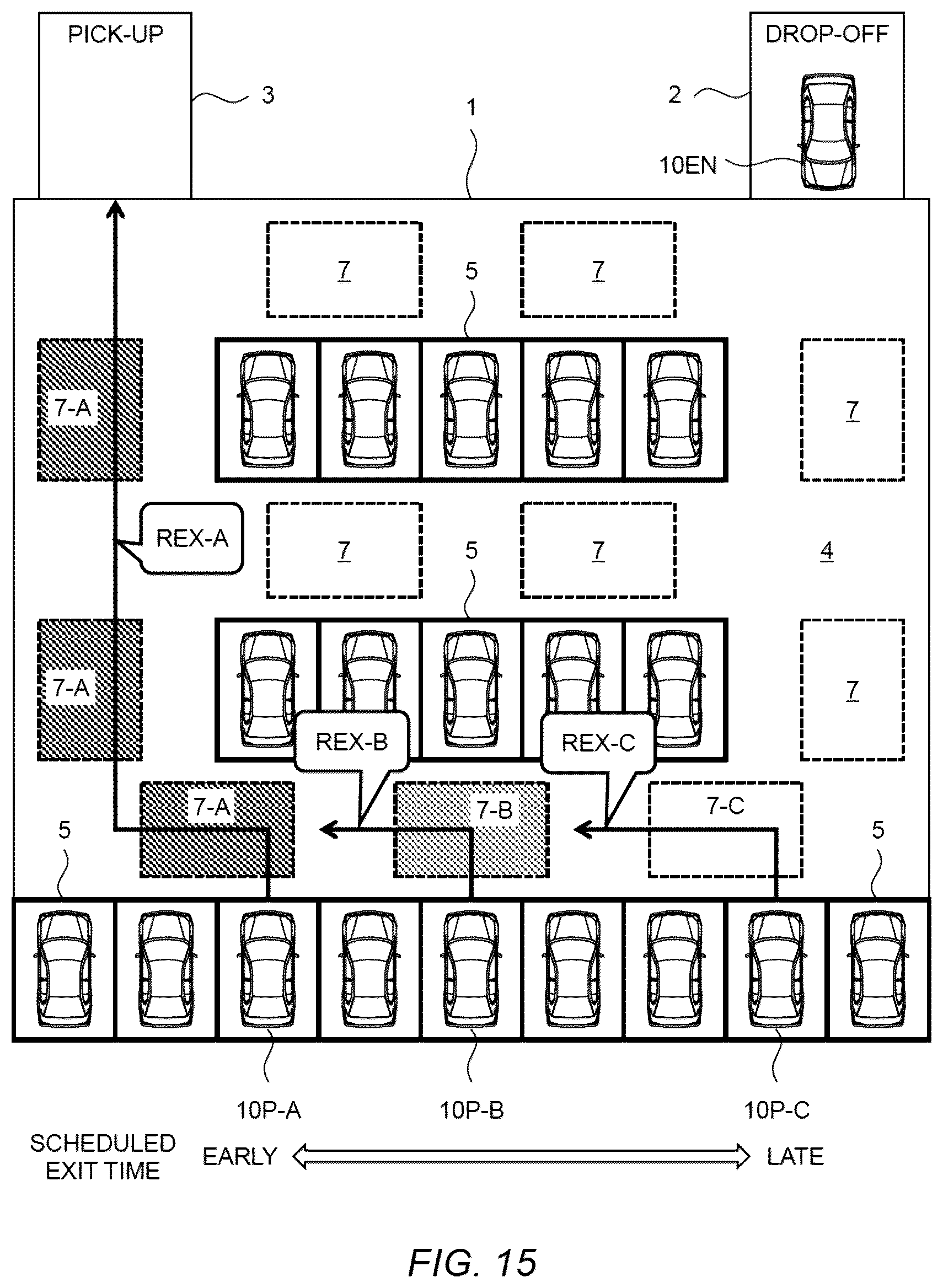 Patent US12417703 Figure 15 – Automated valet parking management system and automated valet parking management method