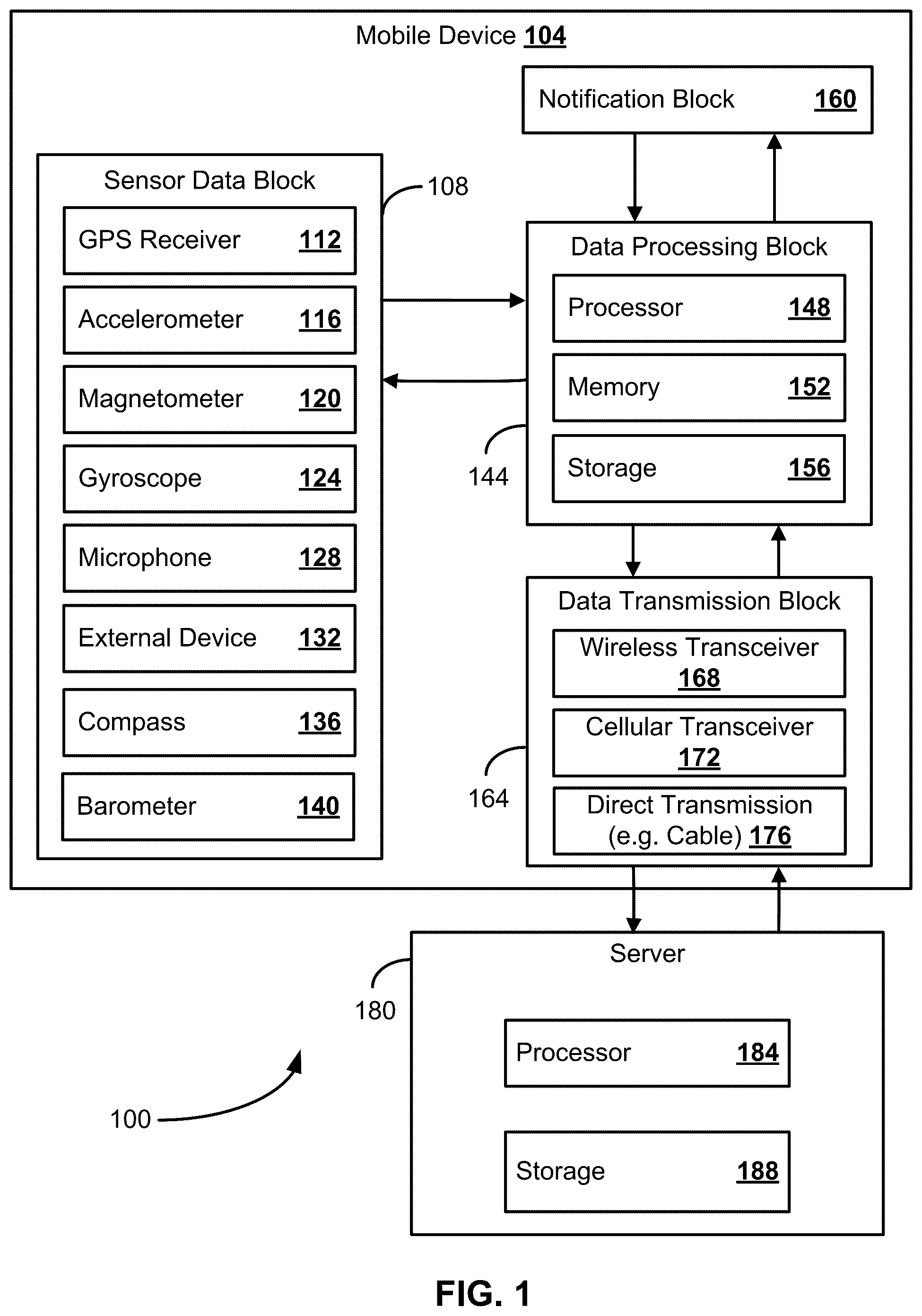 Patent US12417705 Figure 1 – Method and system for vehicle crash prediction using multi-vehicle data