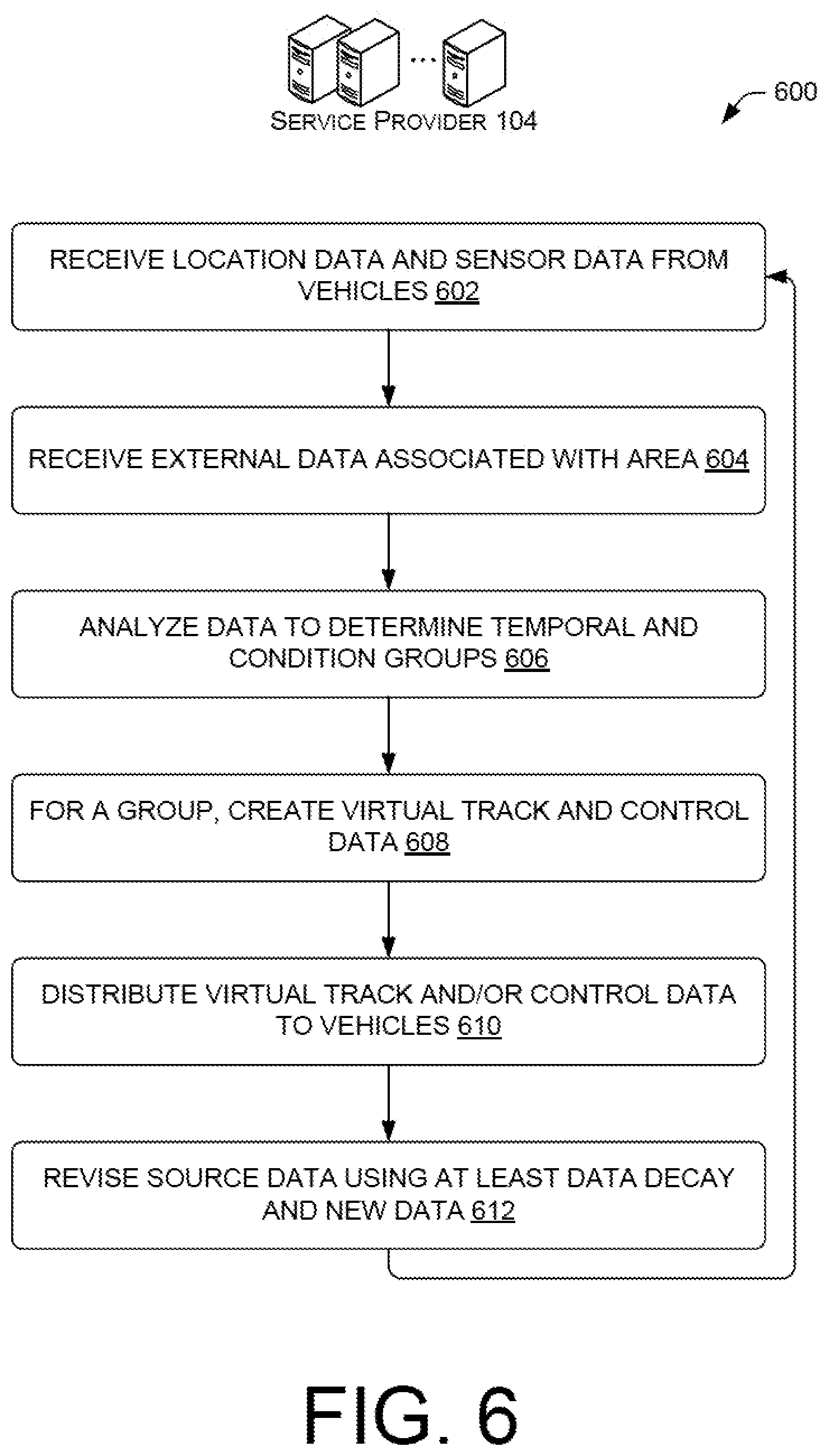 Patent US12417706 Figure 6 – Annotated virtual track to inform autonomous vehicle control