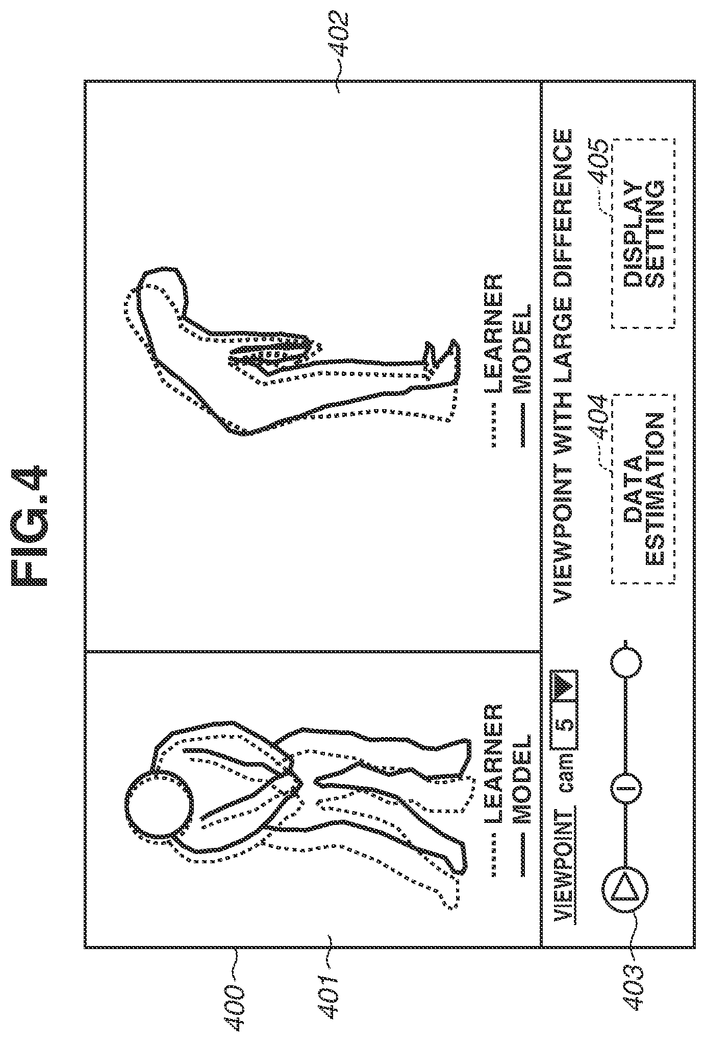Patent US12417714 Figure 4 – Subject body motion capturing and comparison with an expert's technique