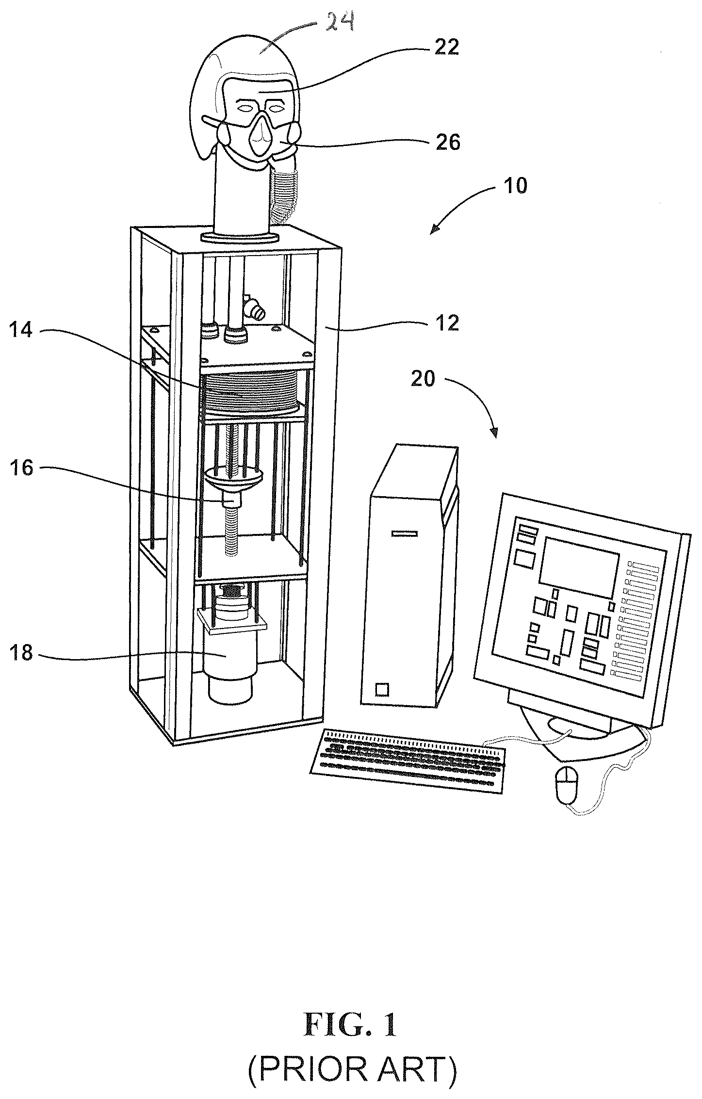 Patent US12417717 Figure 1 – Dynamic breathing simulator