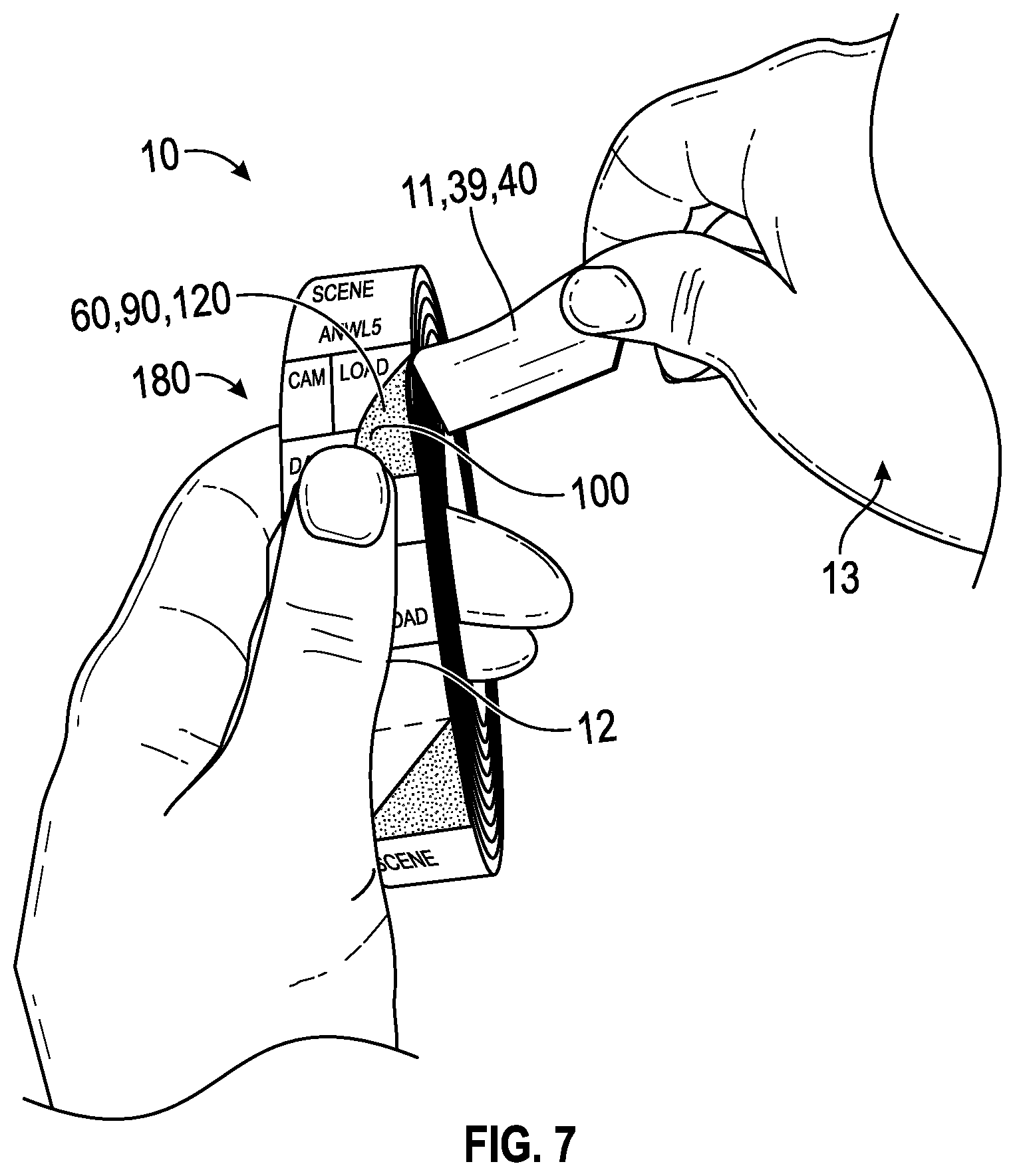 Patent US12417718 Figure 6 – Tape adhesive tag with tab system
