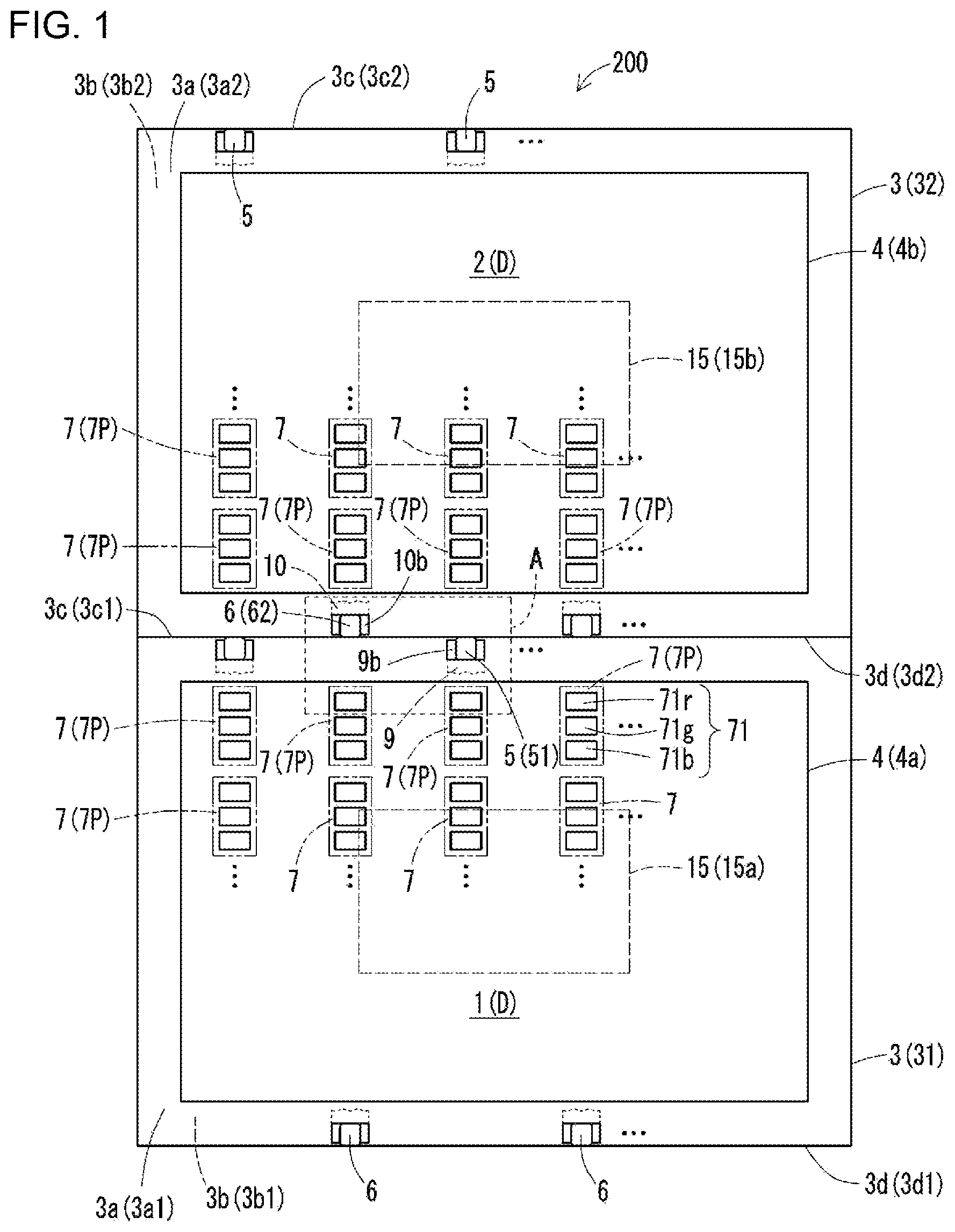 Patent US12417720 Figure 1 – Display device and multi-display