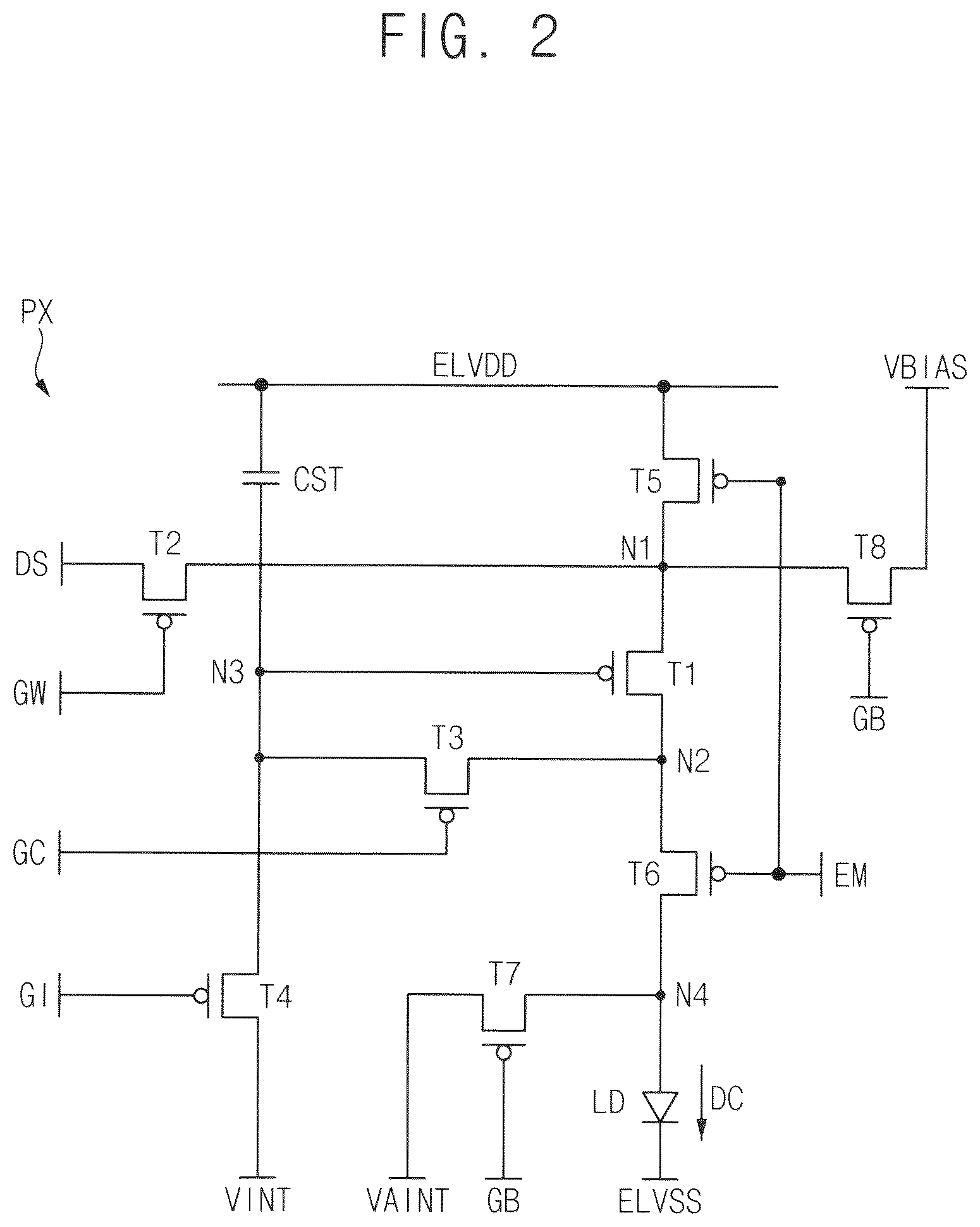 Patent US12417730 Figure 2 – Display device and driver