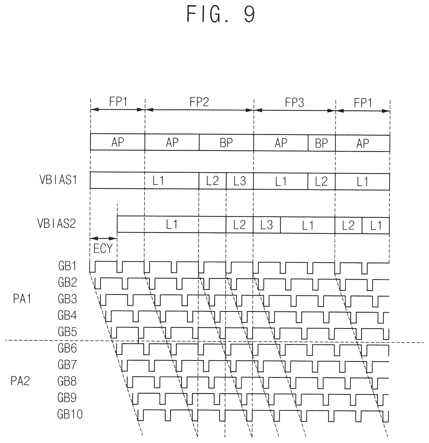 Patent US12417730 Figure 9 – Display device and driver