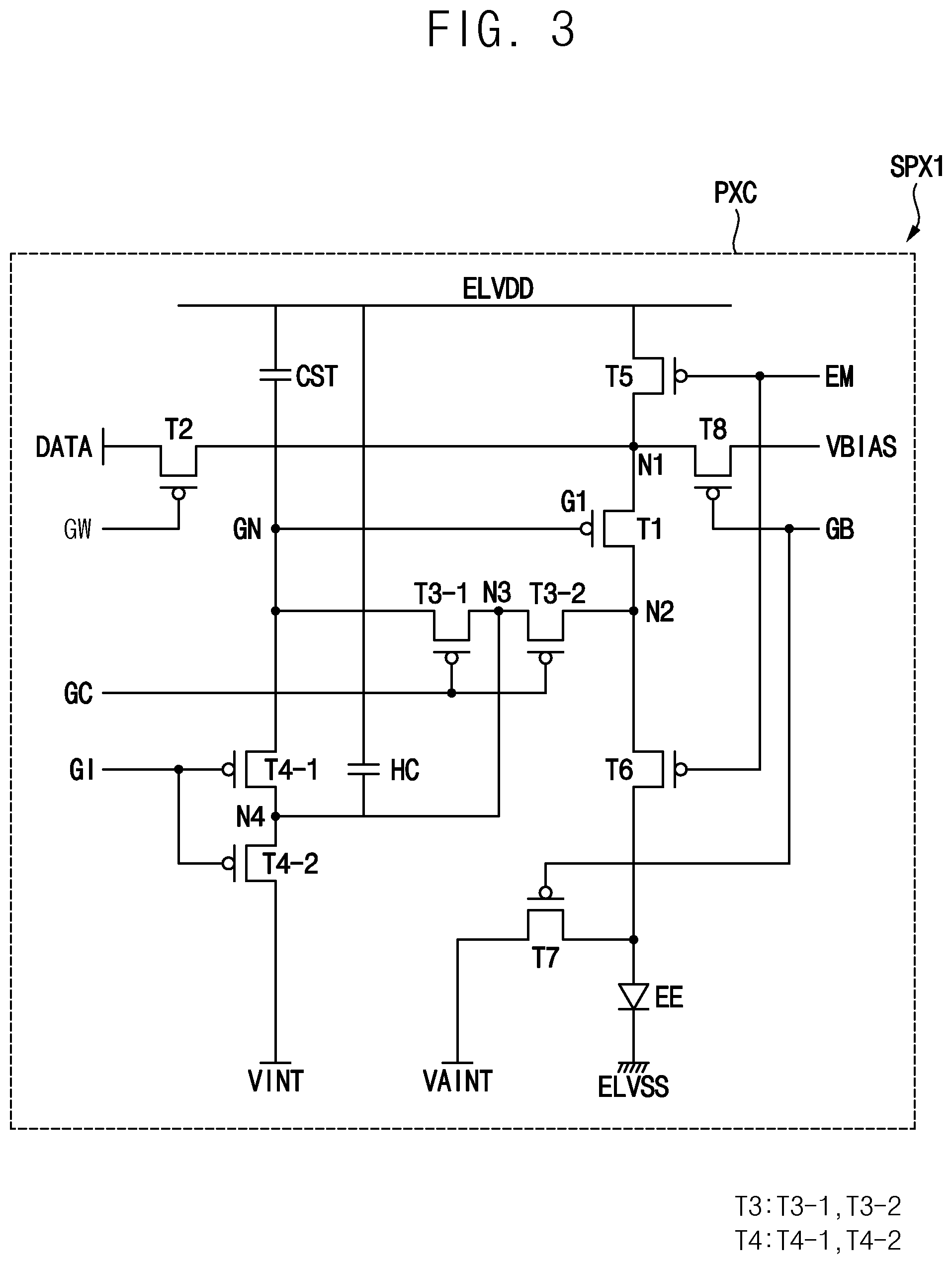 Patent US12417731 Figure 3 – Display device having capacitor including intermediate area