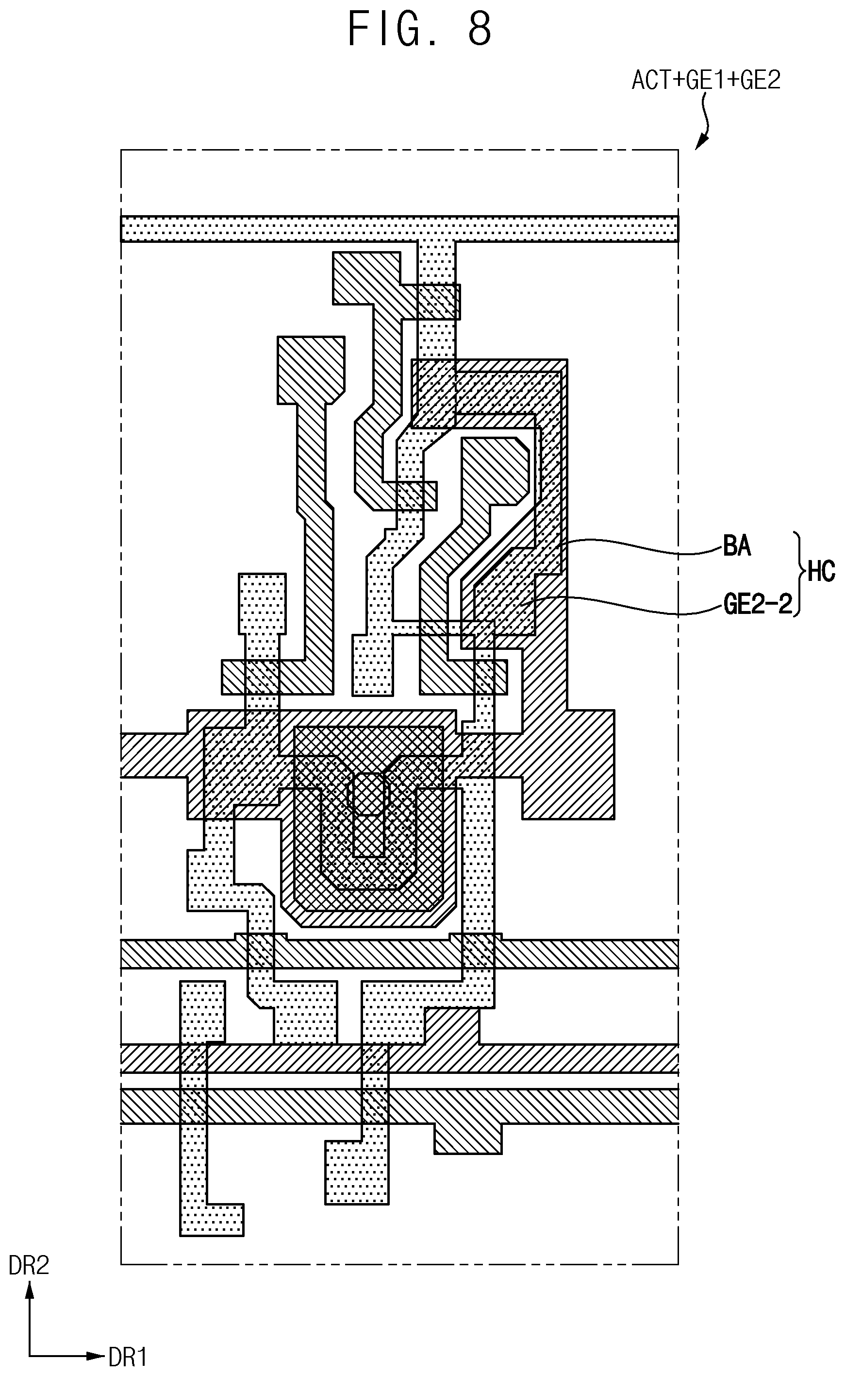 Patent US12417731 Figure 8 – Display device having capacitor including intermediate area