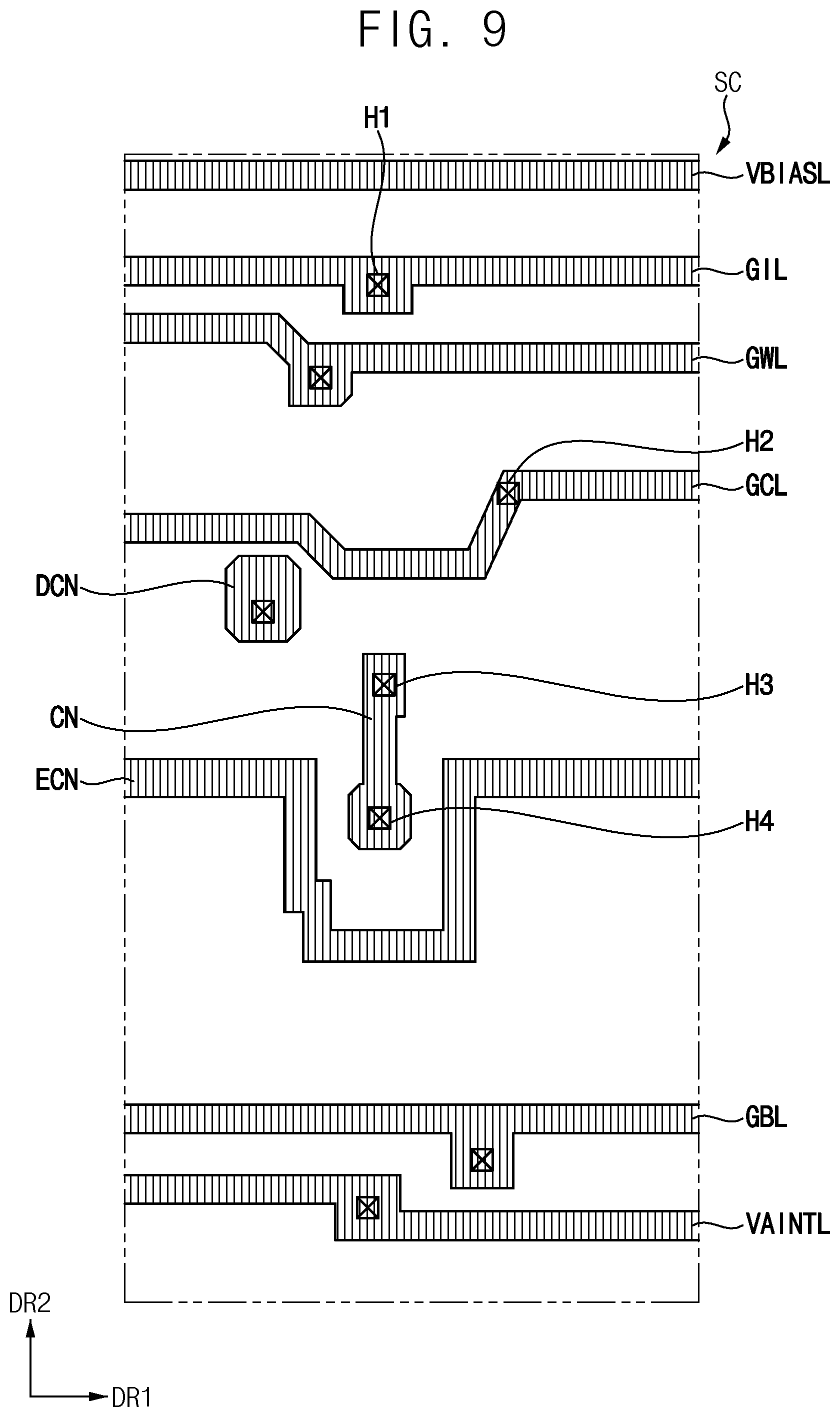 Patent US12417731 Figure 9 – Display device having capacitor including intermediate area
