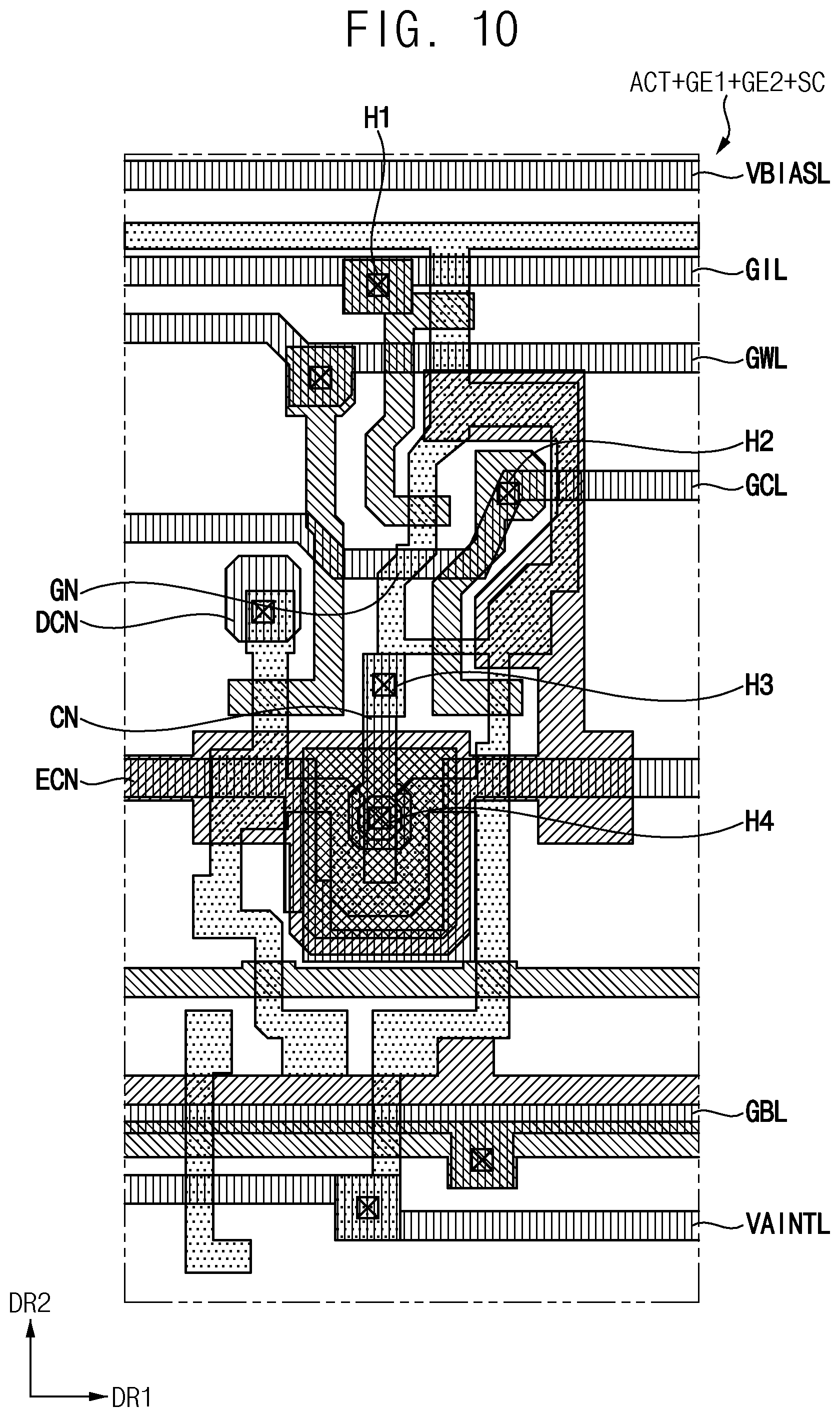 Patent US12417731 Figure 10 – Display device having capacitor including intermediate area