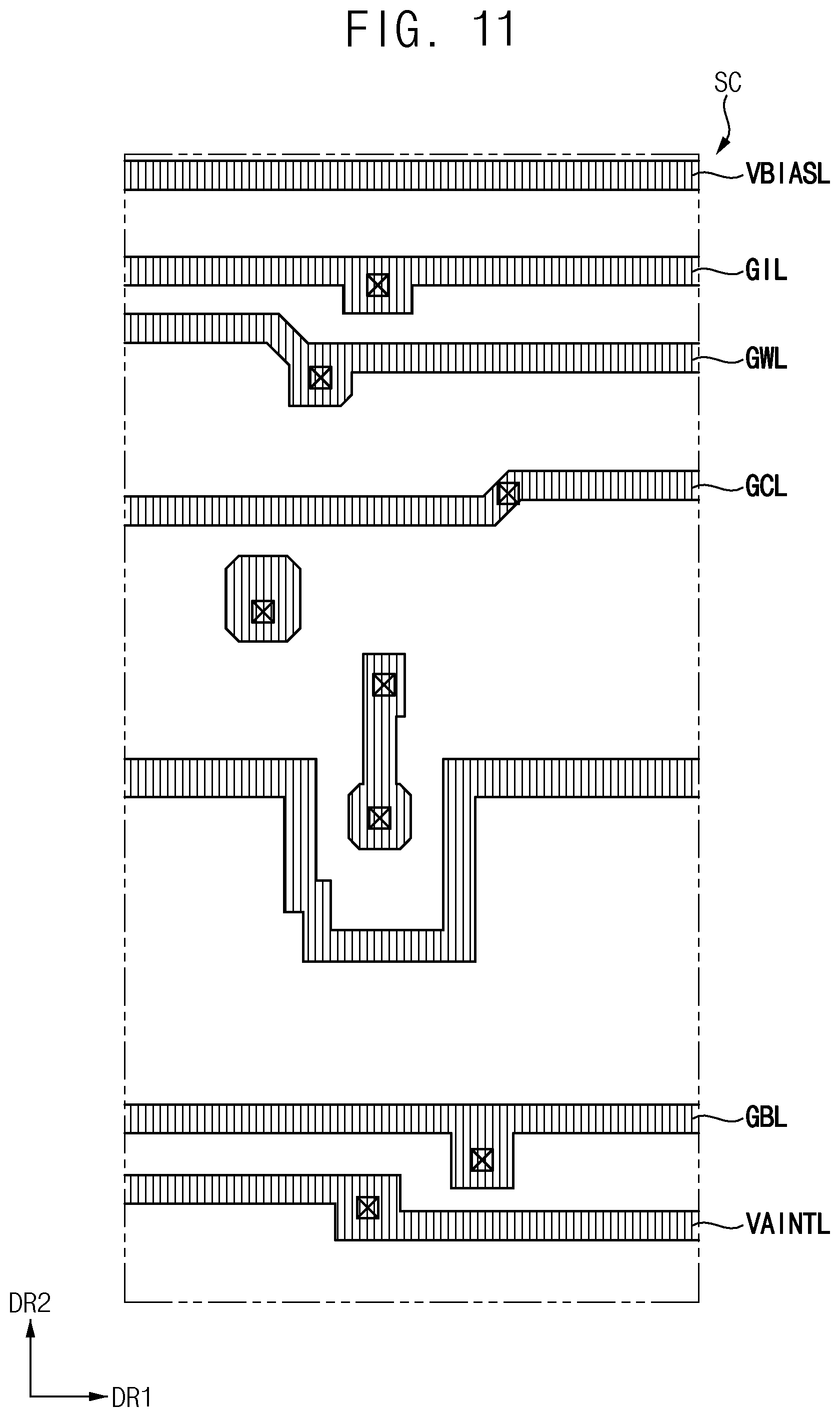 Patent US12417731 Figure 11 – Display device having capacitor including intermediate area