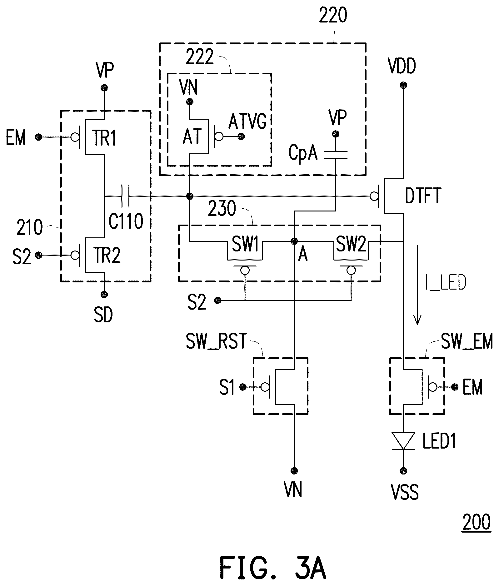 Patent US12417734 Figure 3 – Display panel and pixel circuit thereof