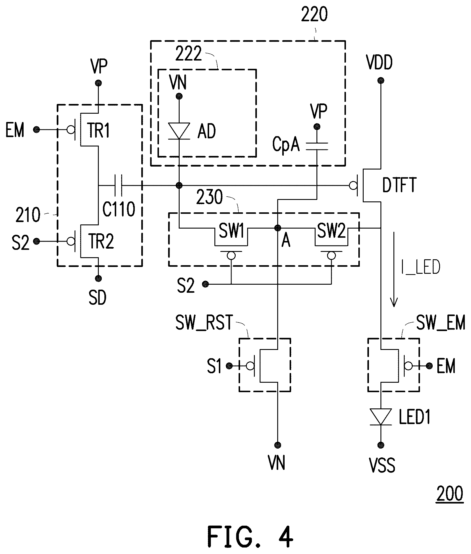Patent US12417734 Figure 5 – Display panel and pixel circuit thereof