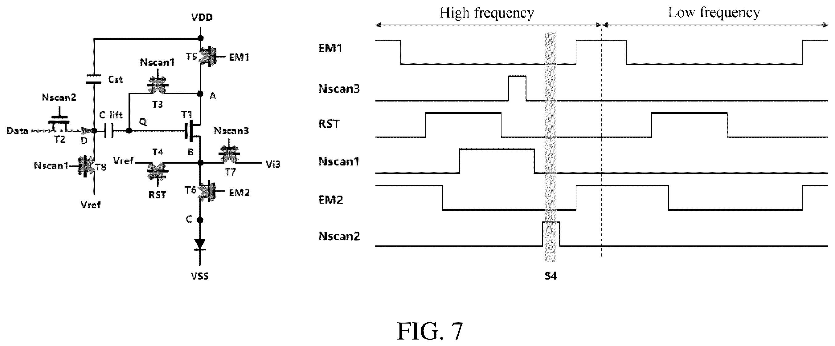 Patent US12417742 Figure 7 – Pixel driving circuit and display device