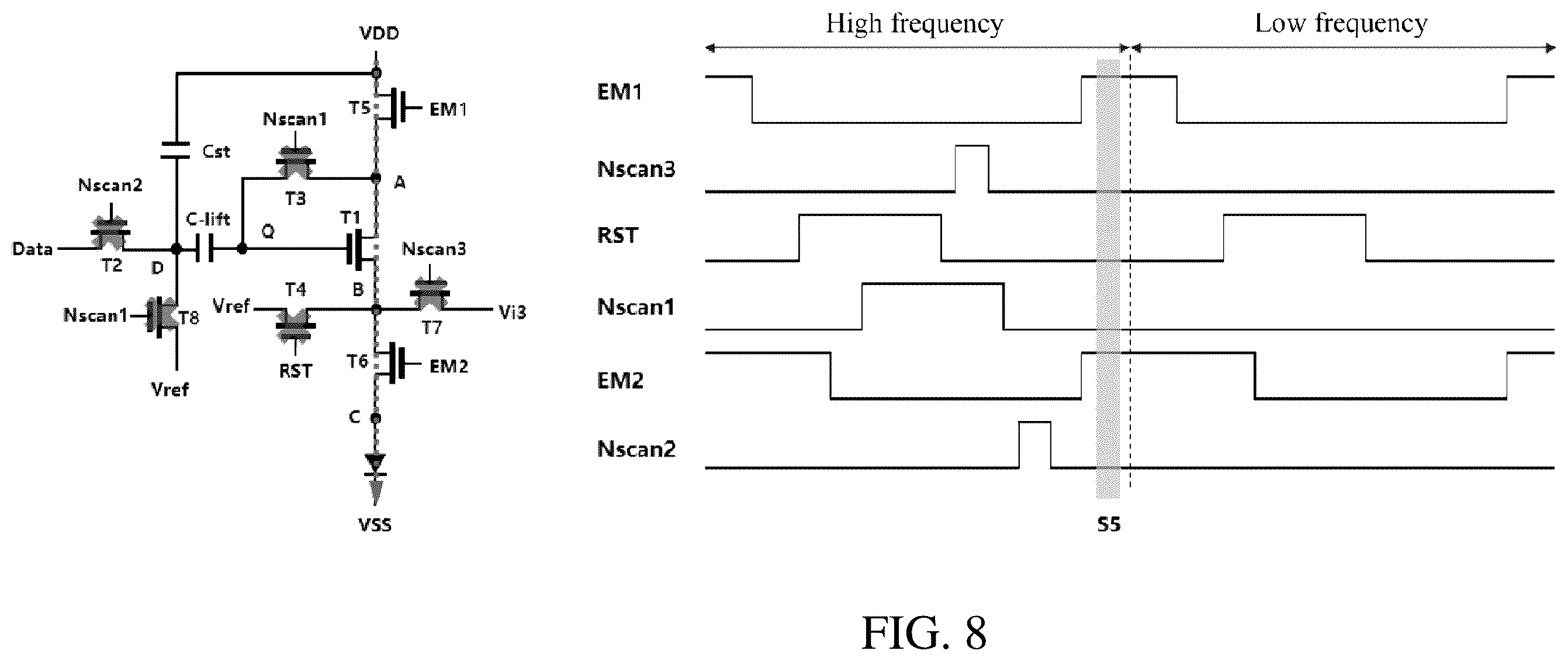 Patent US12417742 Figure 8 – Pixel driving circuit and display device