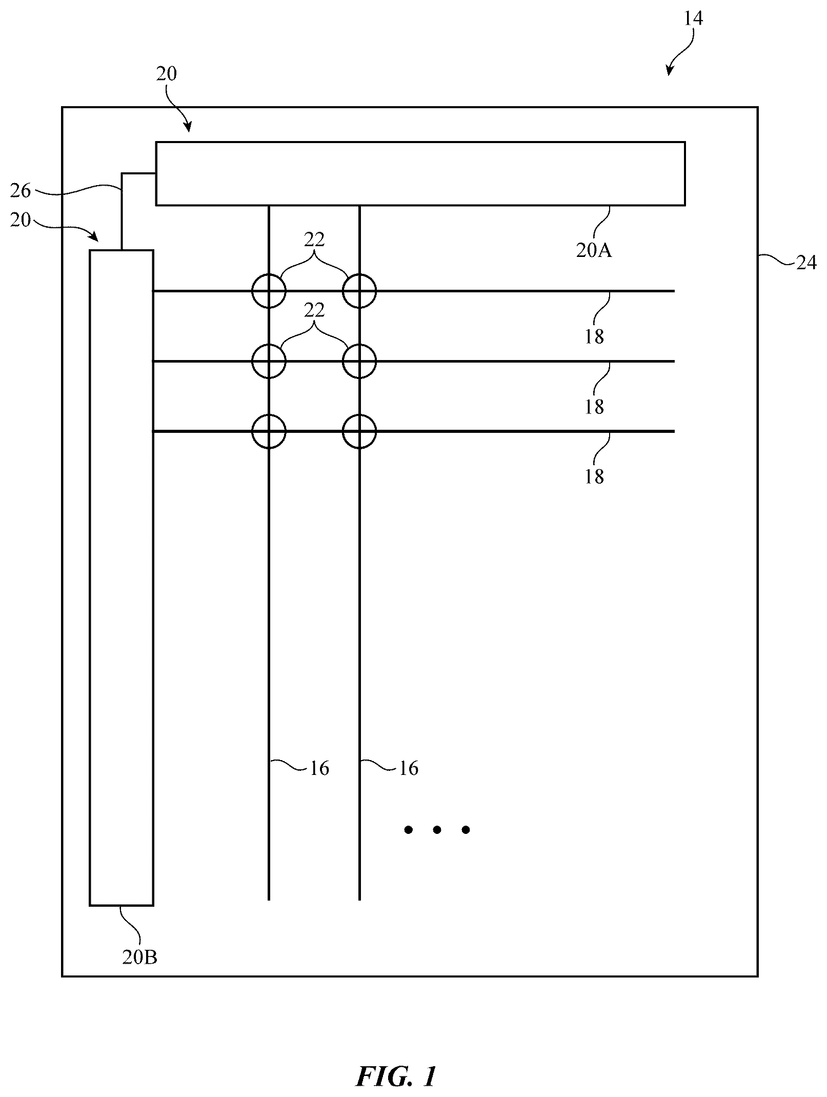 Patent US12417743 Figure 1 – Display with light-emitting diodes