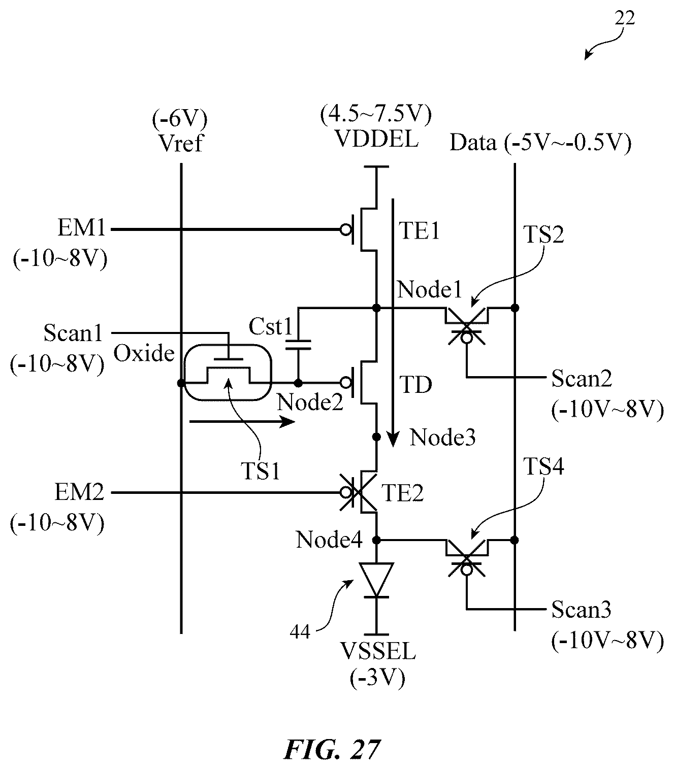 Patent US12417743 Figure 14 – Display with light-emitting diodes