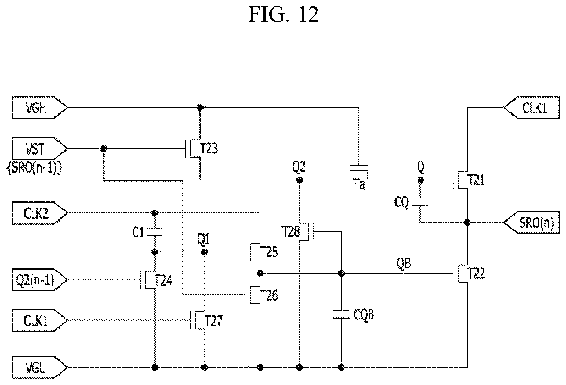 Patent US12417745 Figure 15 – Display device having gate driver