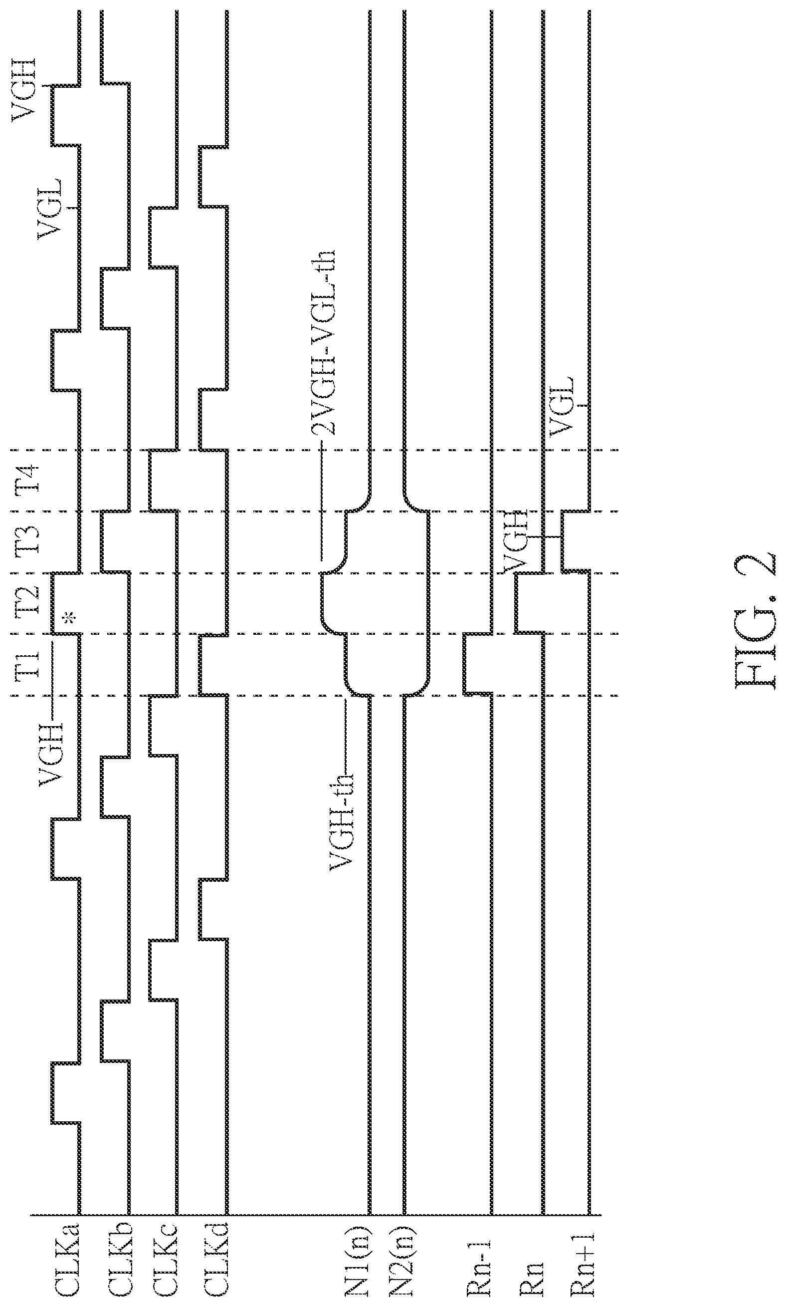 Patent US12417750 Figure 2 – Gate line driving circuit with top gate and bottom gate