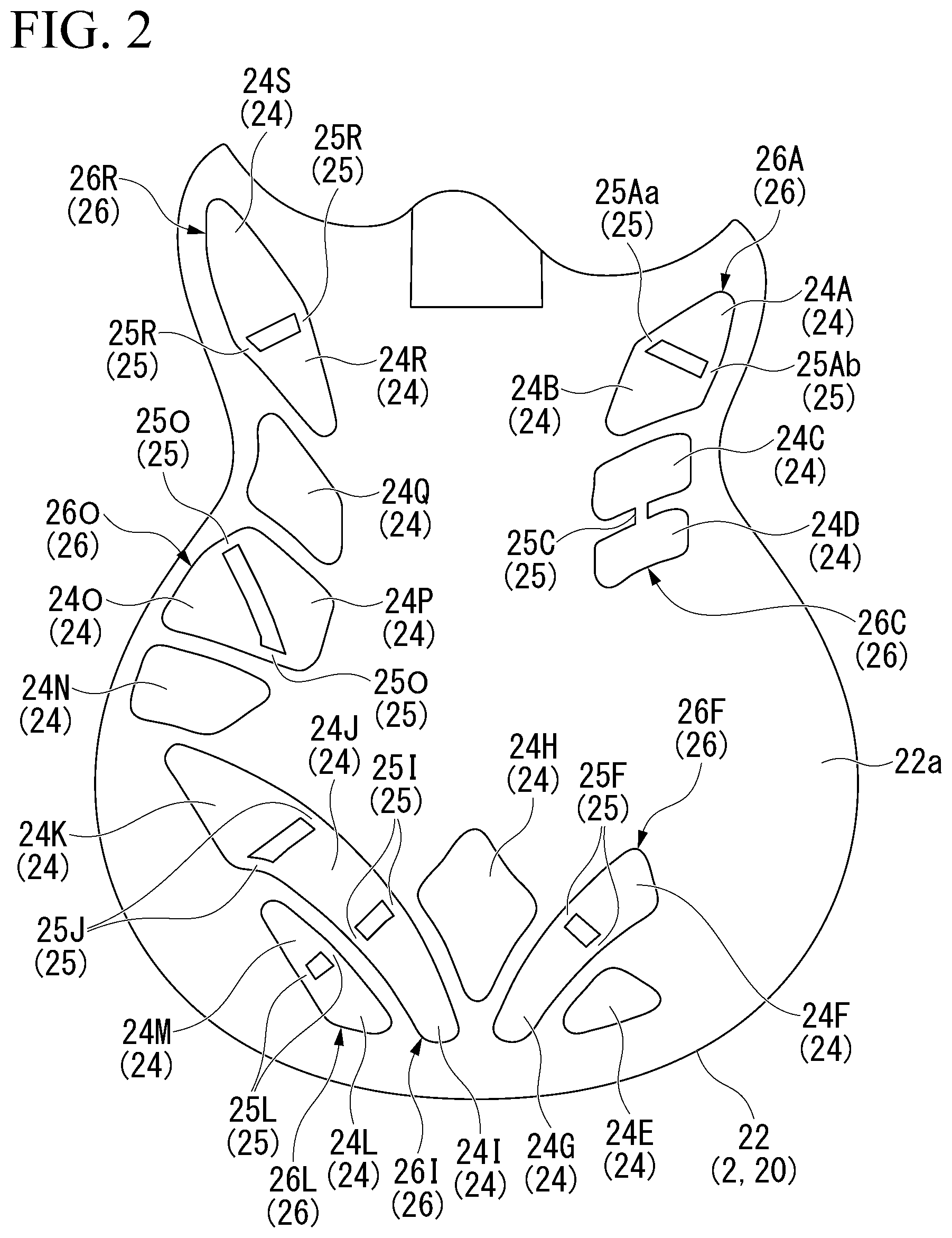 Patent US12417754 Figure 2 – Electric guitar body-structure and electric guitar
