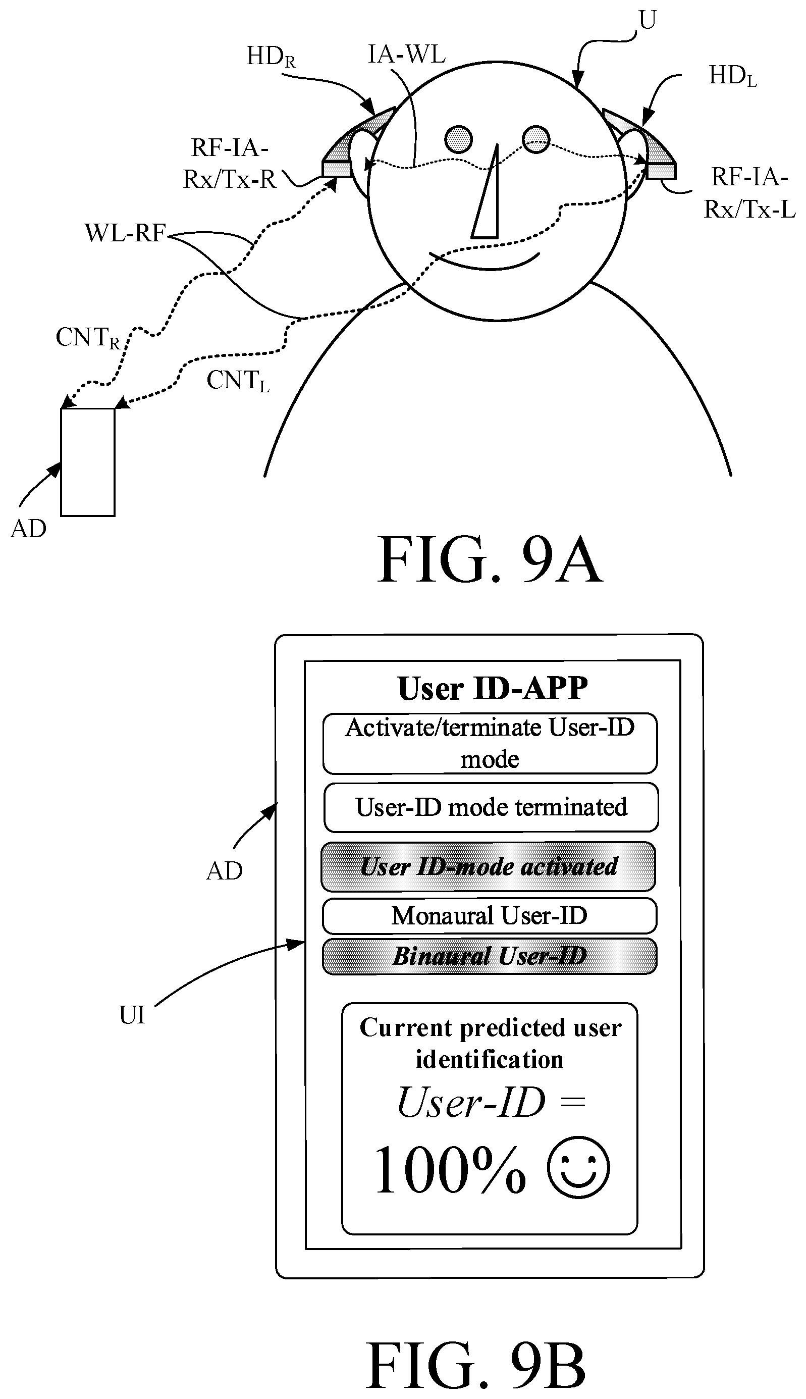 Patent US12417771 Figure 10 – Hearing device or system comprising a user identification unit