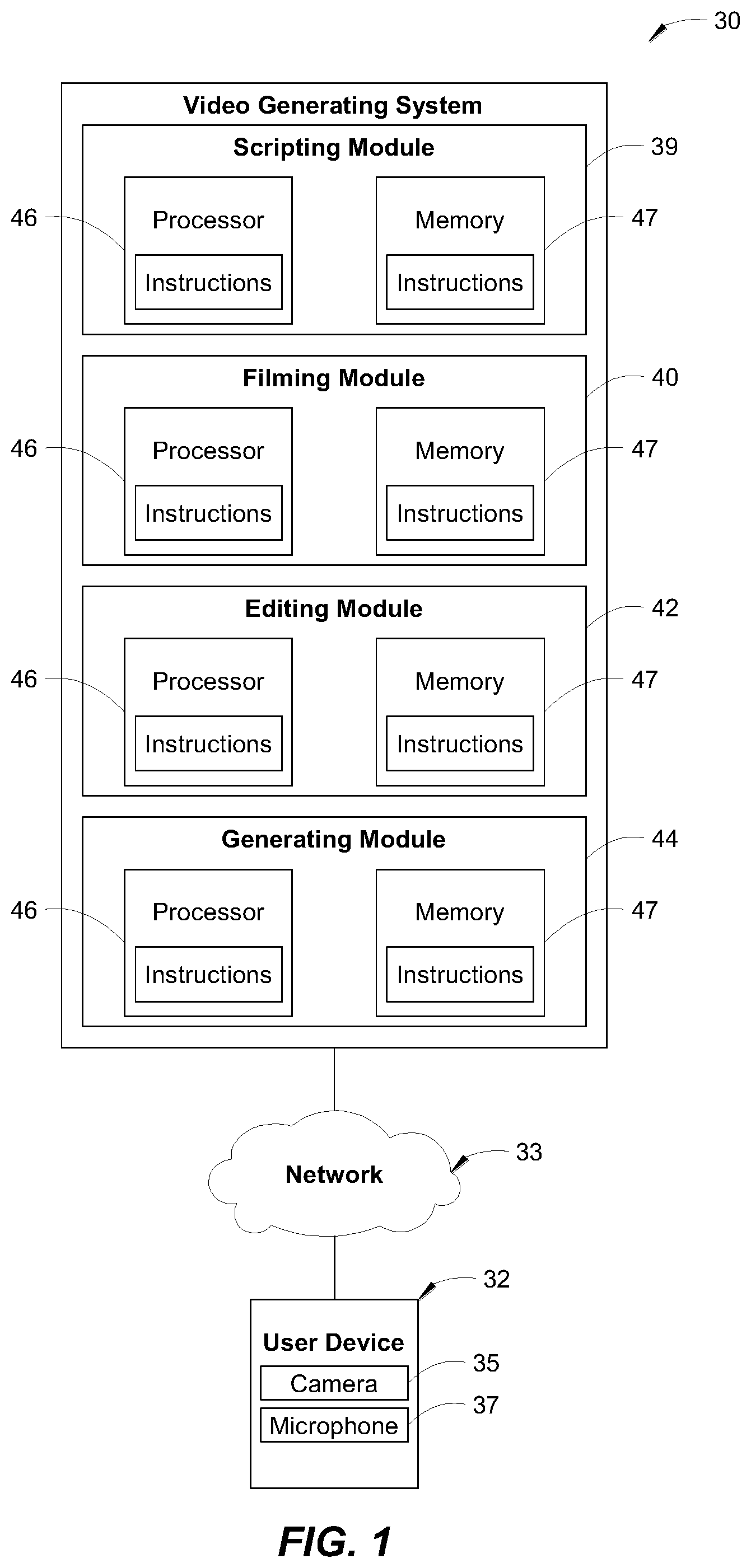 Patent US12417789 Figure 1 – Systems and methods for generating videos from scripted readings