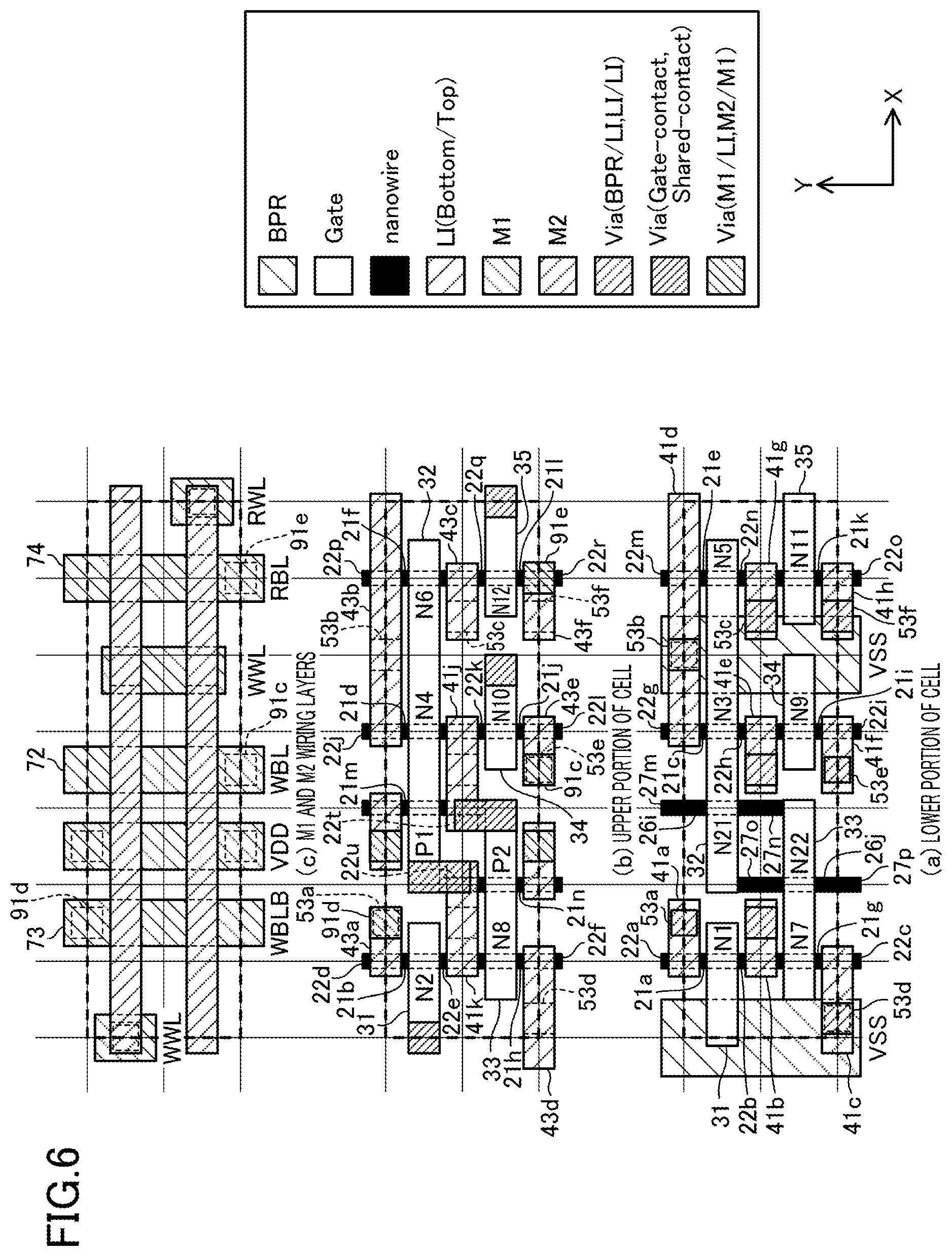 Patent US12417801 Figure 6 – 2-port SRAM comprising a CFET