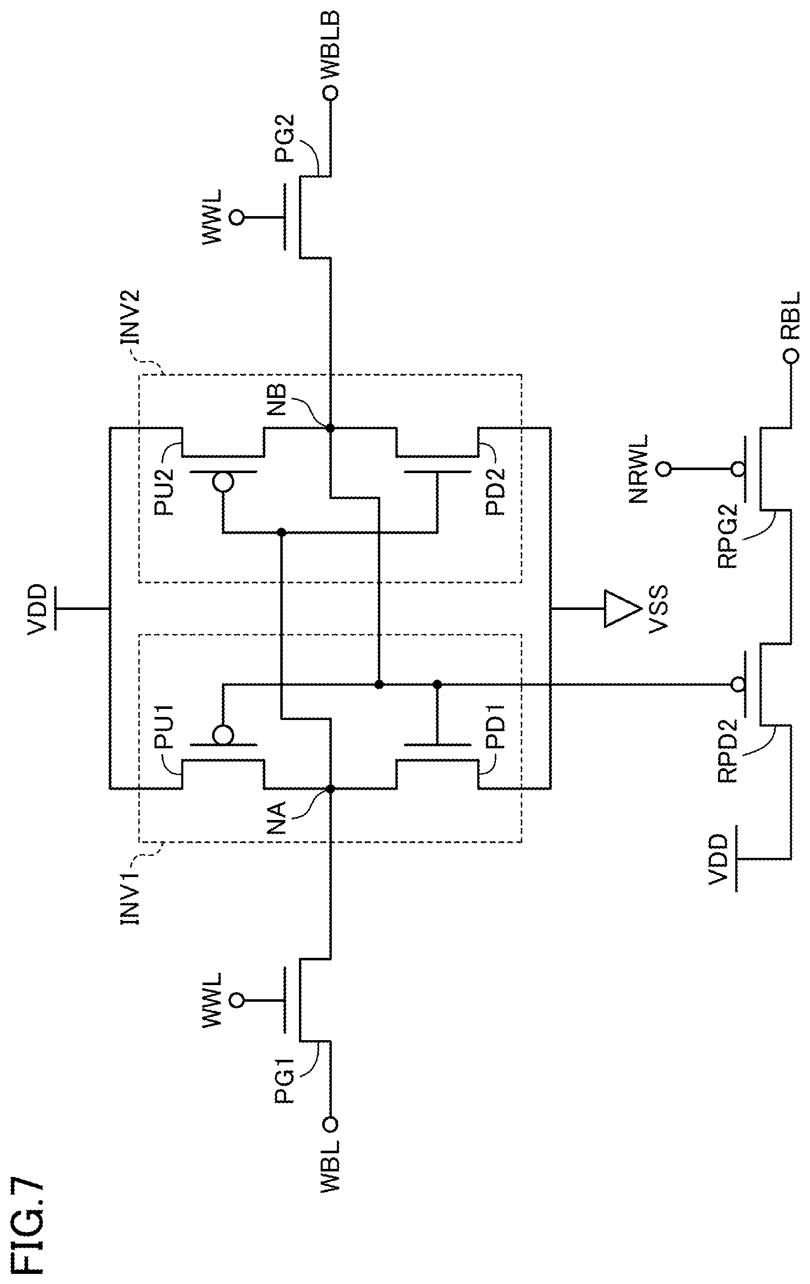 Patent US12417801 Figure 7 – 2-port SRAM comprising a CFET