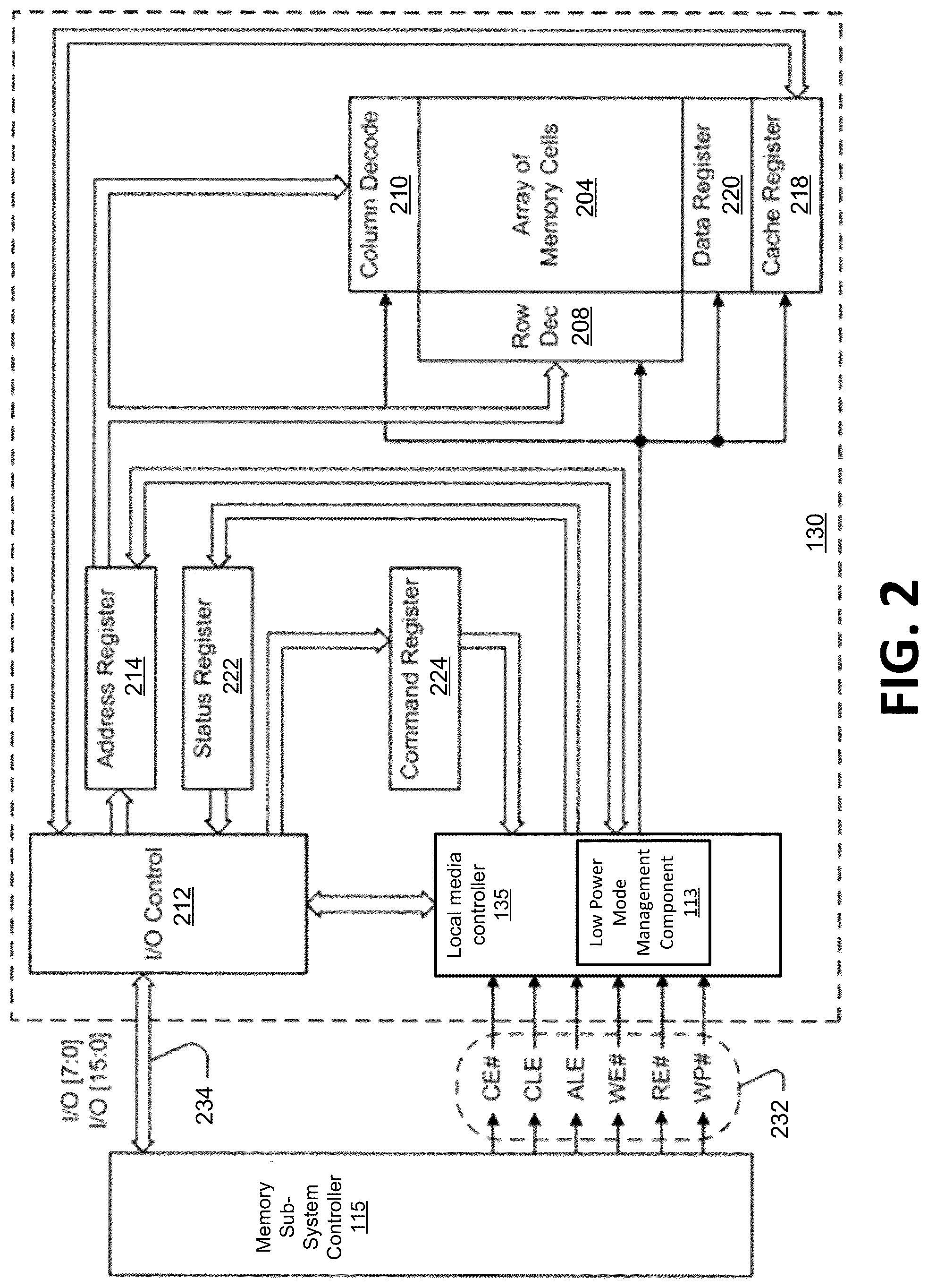 Patent US12417804 Figure 2 – Low power management for sleep mode operation of a memory device