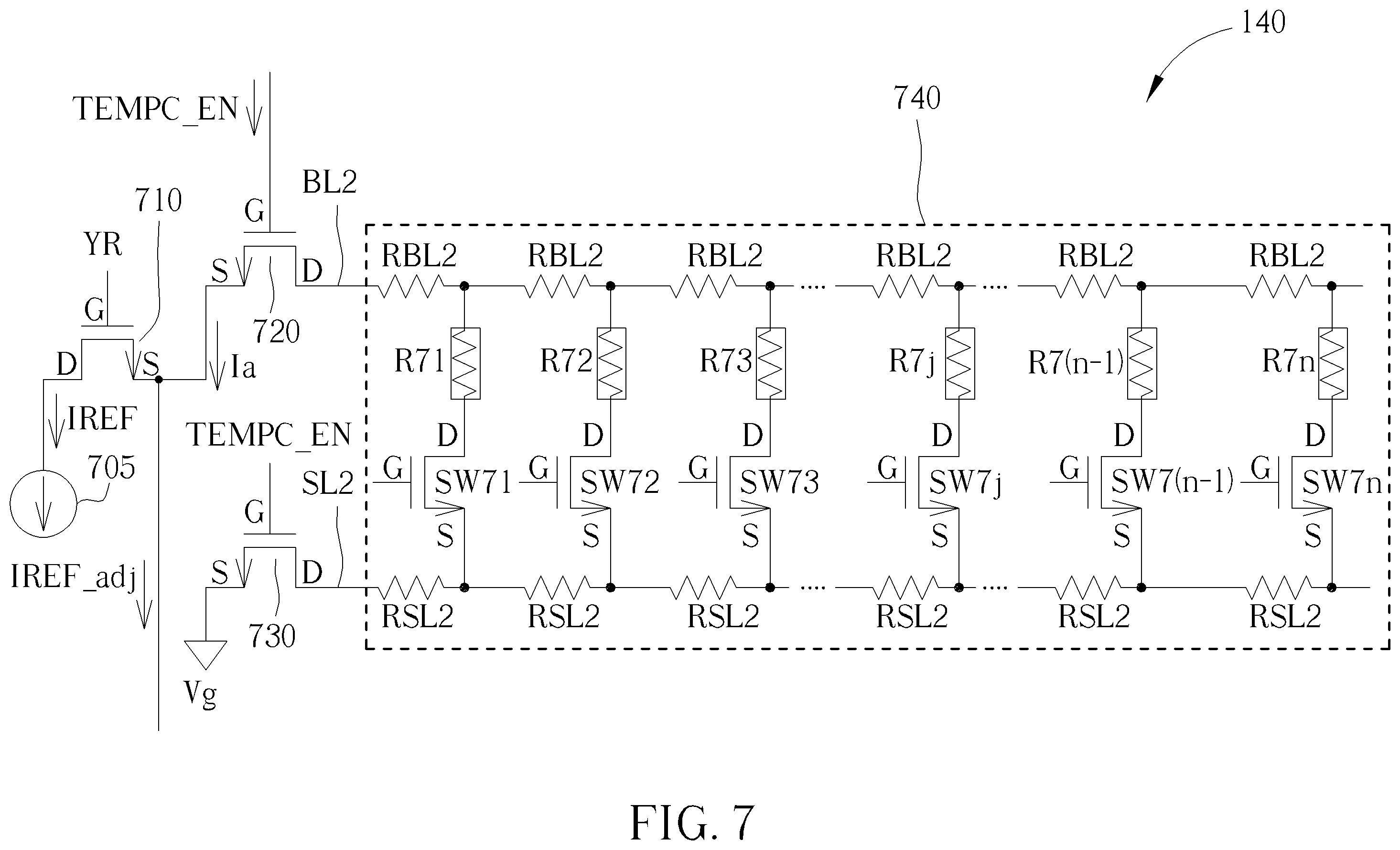 Patent US12417805 Figure 7 – Memory control circuit capable of generating an updated reference current