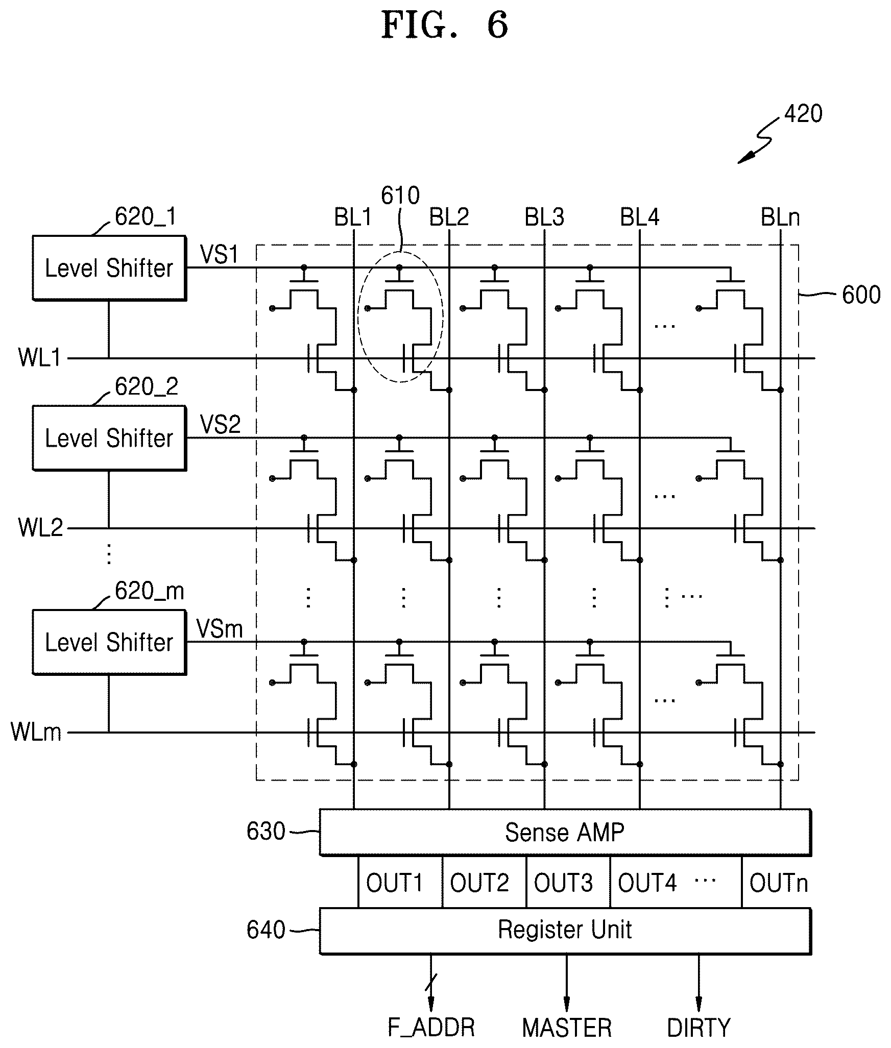 Patent US12417813 Figure 6 – Memory device for outputting test results