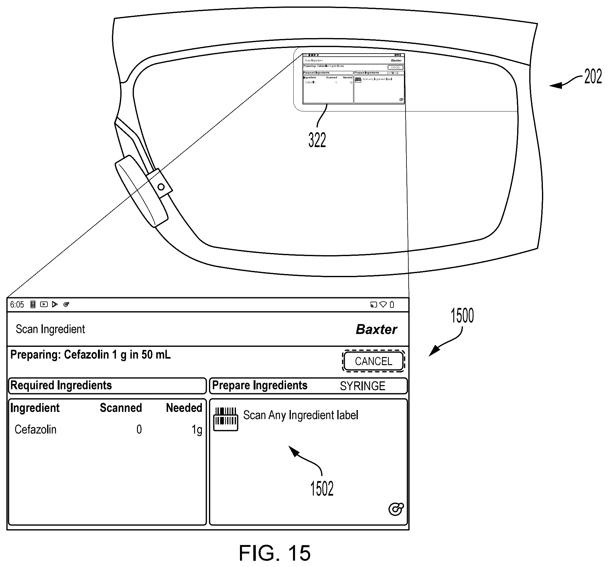 Patent US12417830 Figure 14 – Wearable heads-up display (“HUD”) for a pharmacy workflow management system