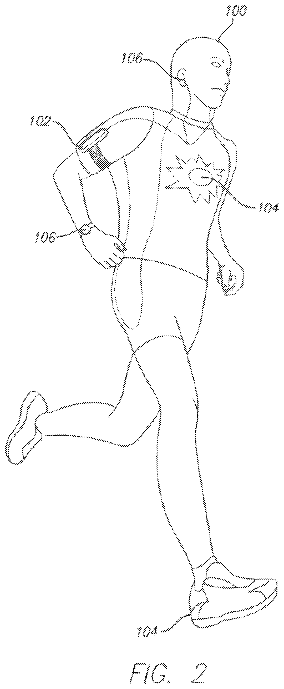 Patent US12417832 Figure 2 – Fitness monitoring methods, systems, and program products, and applications thereof