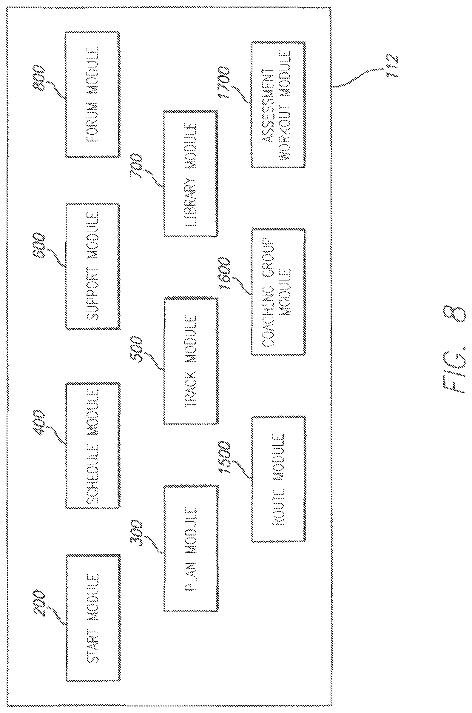 Patent US12417832 Figure 8 – Fitness monitoring methods, systems, and program products, and applications thereof