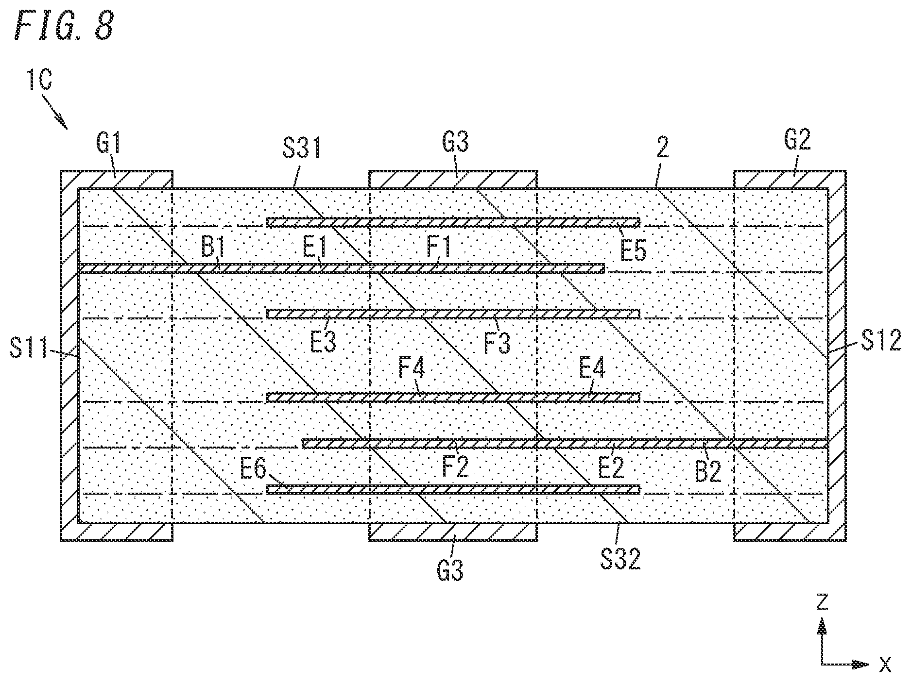 Patent US12417864 Figure 8 – Multilayer varistor