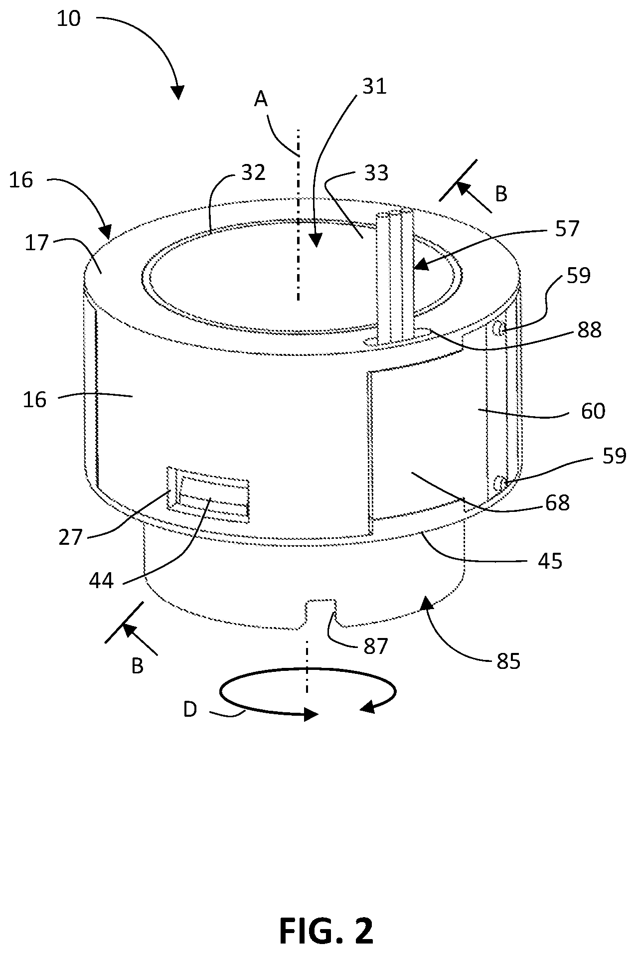 Patent US12417865 Figure 2 – Rotary position sensor with integrated potentiometer