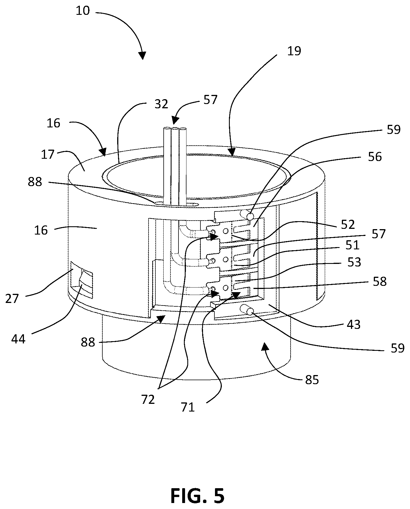 Patent US12417865 Figure 5 – Rotary position sensor with integrated potentiometer