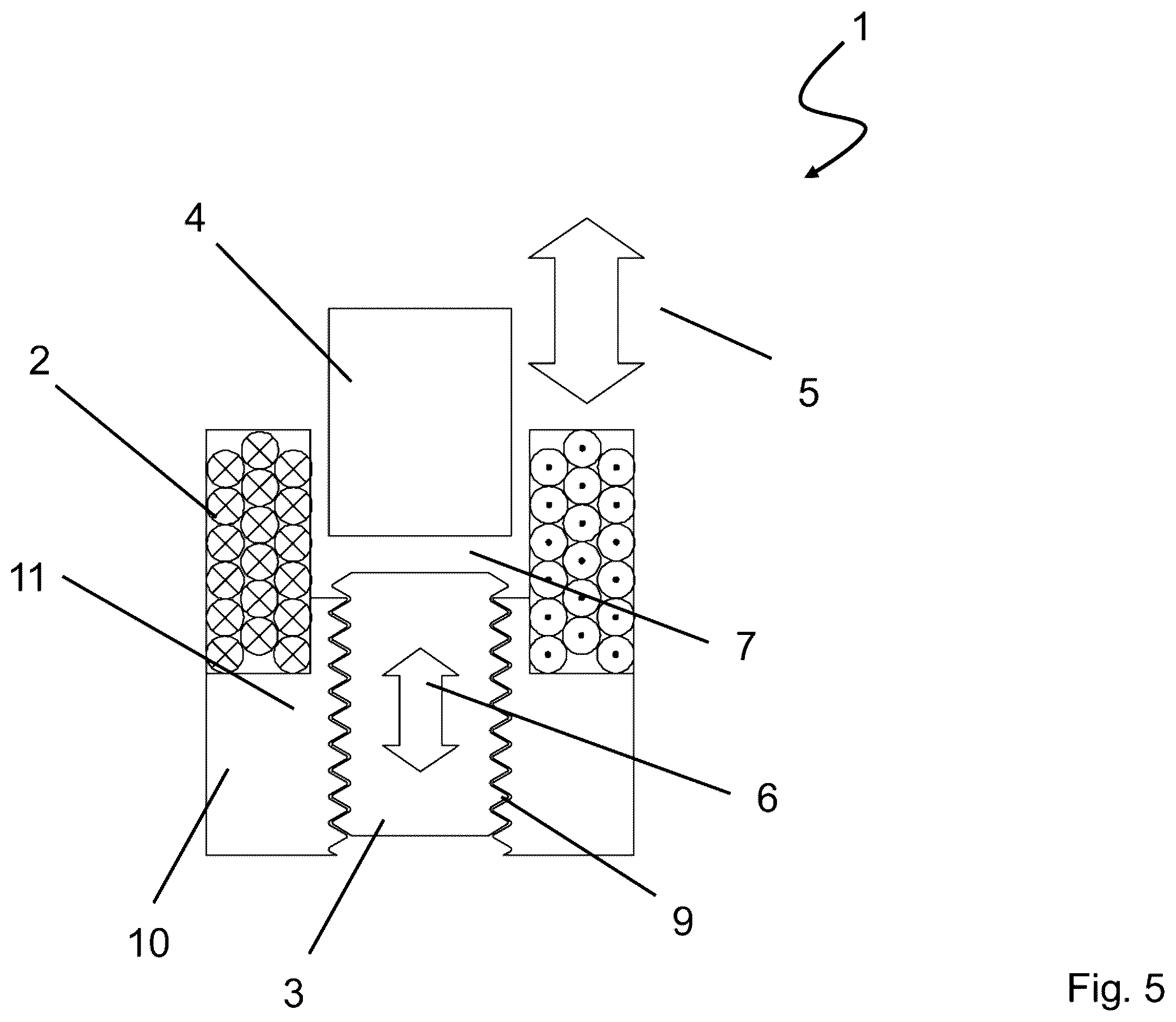 Patent US12417869 Figure 5 – Electromagnetic actuator