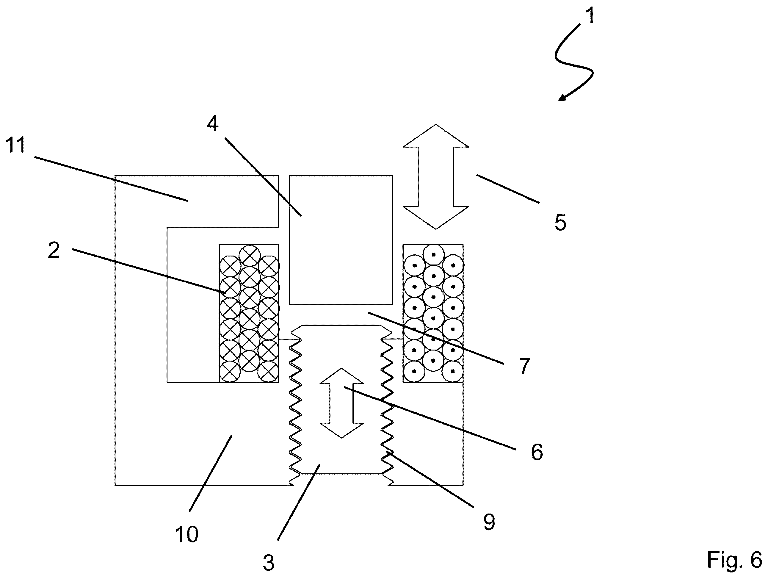 Patent US12417869 Figure 6 – Electromagnetic actuator
