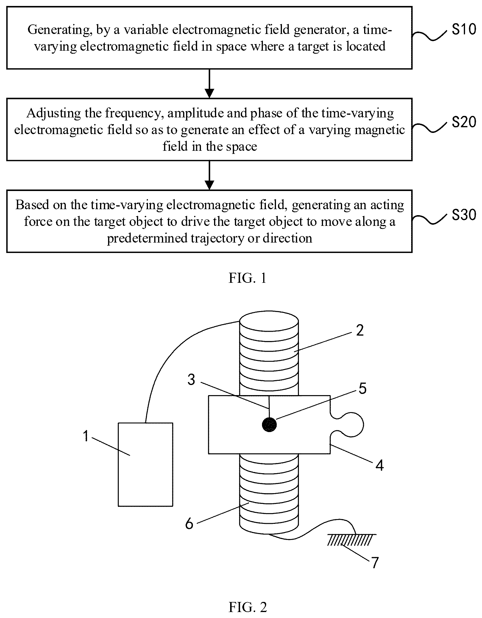 Patent US12417870 Figure 1 – Method and device for driving movement of target object by gravitational field generated by varying electromagnetic field