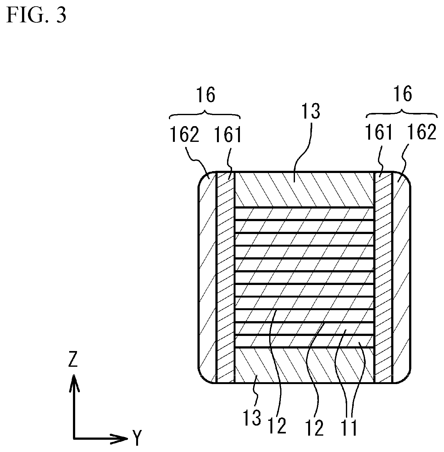 Patent US12417879 Figure 3 – Multilayer ceramic electronic device and manufacturing method of the same