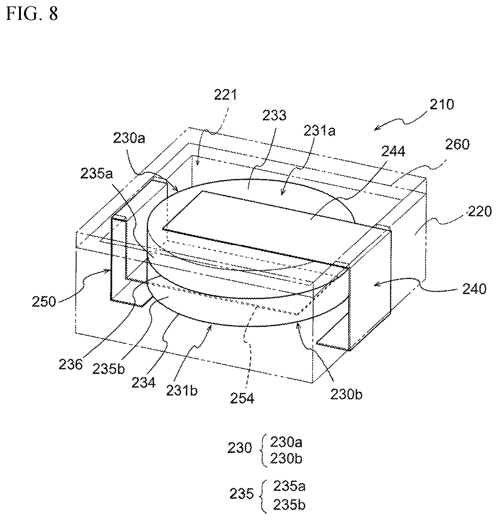 Patent US12417880 Figure 8 – Electronic device having first and second metal terminals