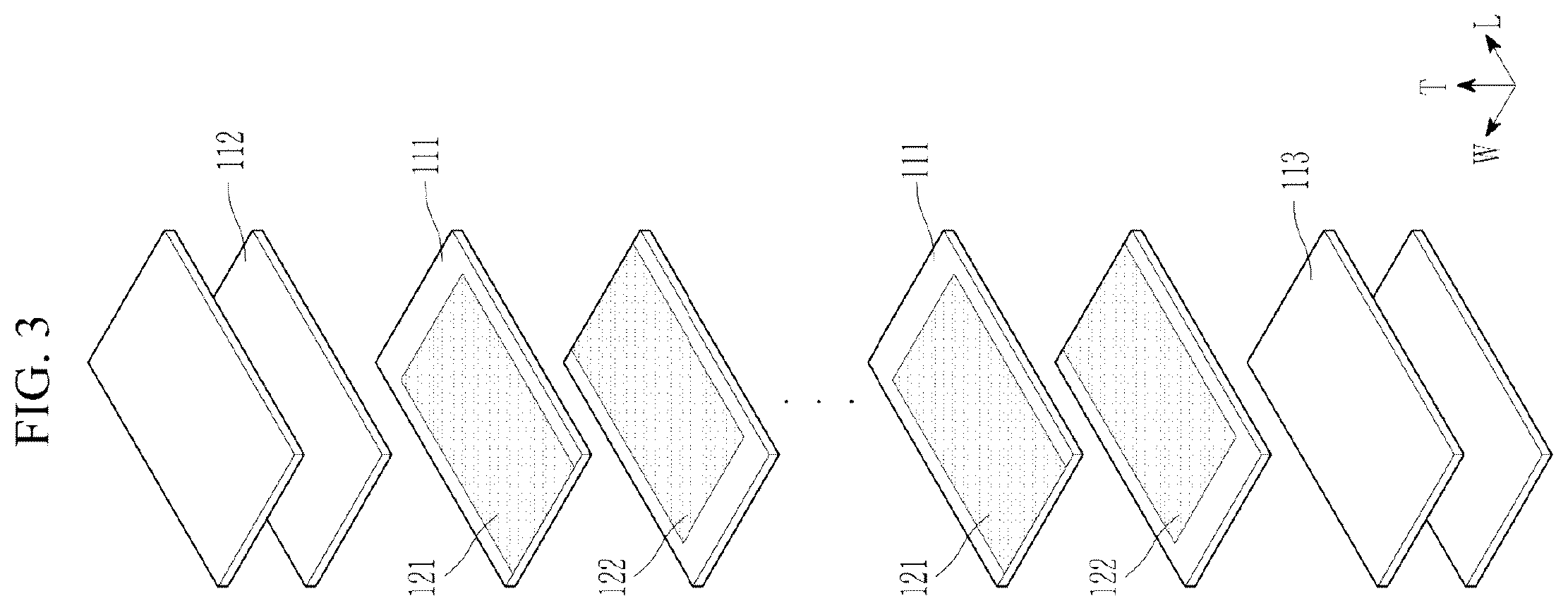 Patent US12417881 Figure 3 – Multilayered capacitor and method for manufacturing the same